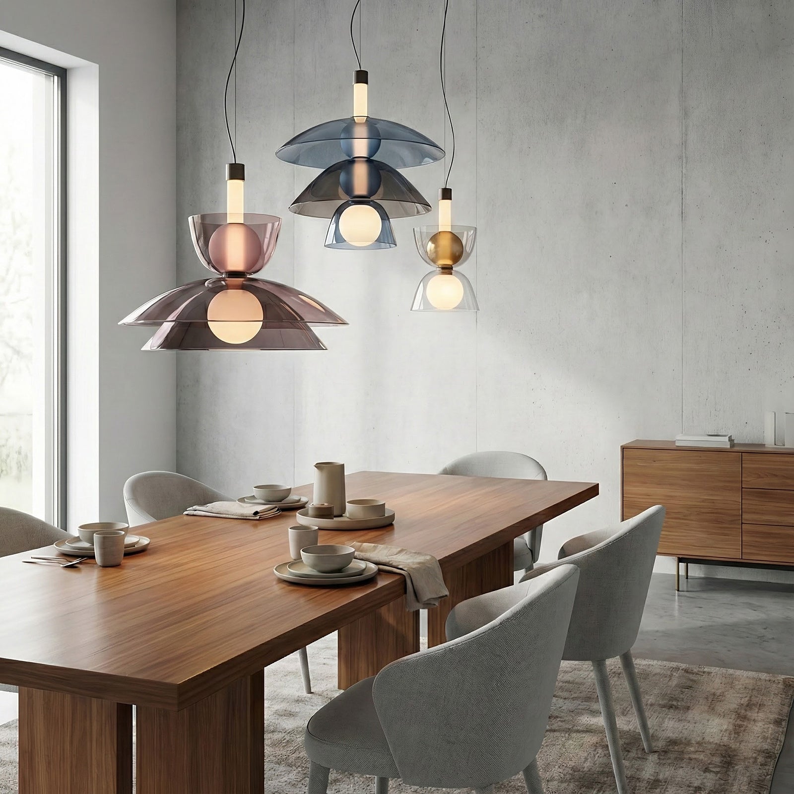 Flume Modern Glass Pendant Light