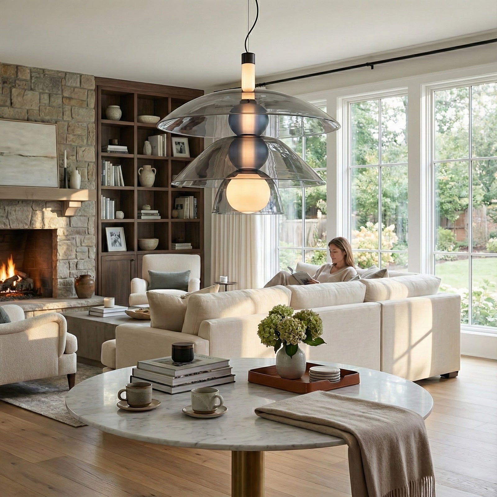 Flume Modern Glass Pendant Light