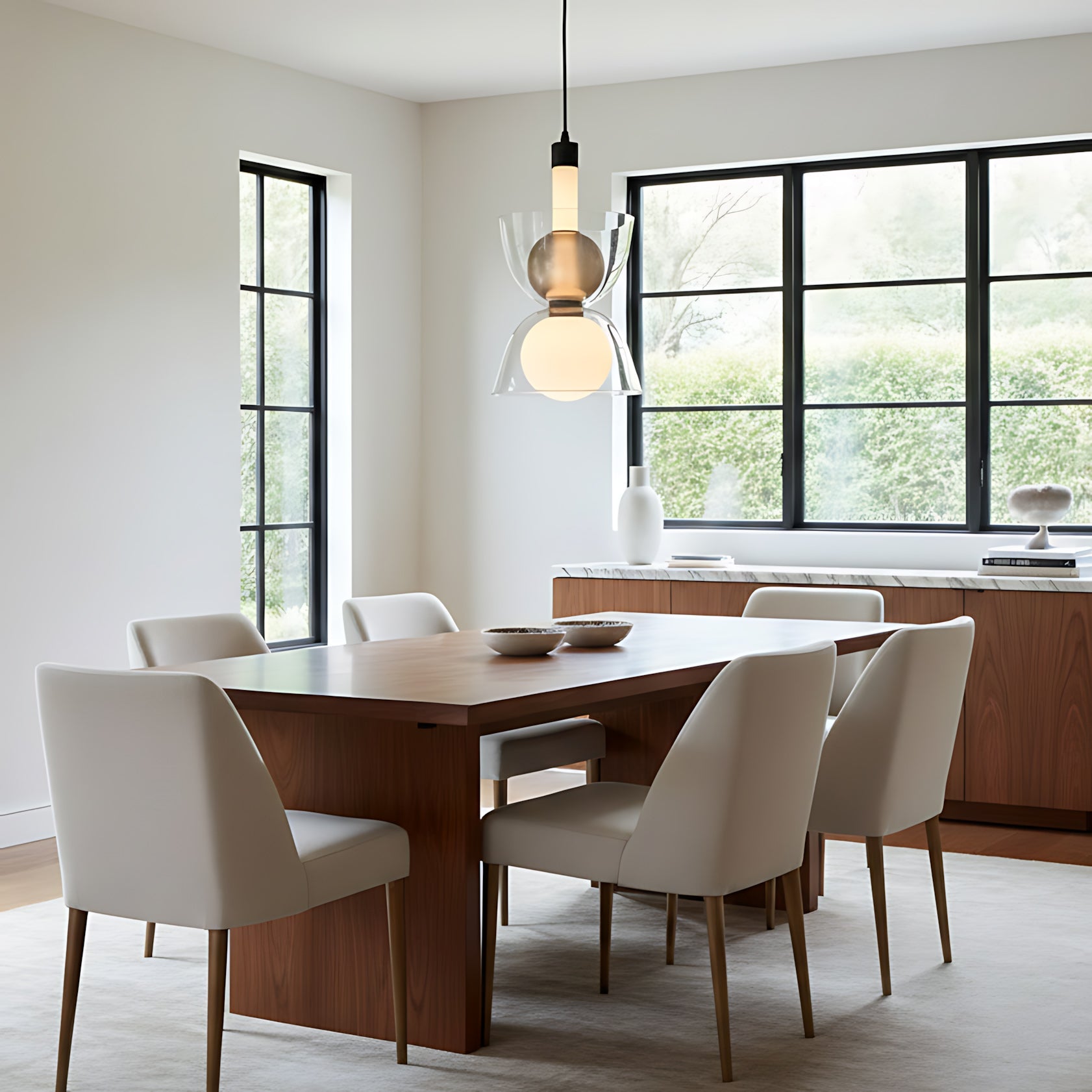 Flume Modern Glass Pendant Light