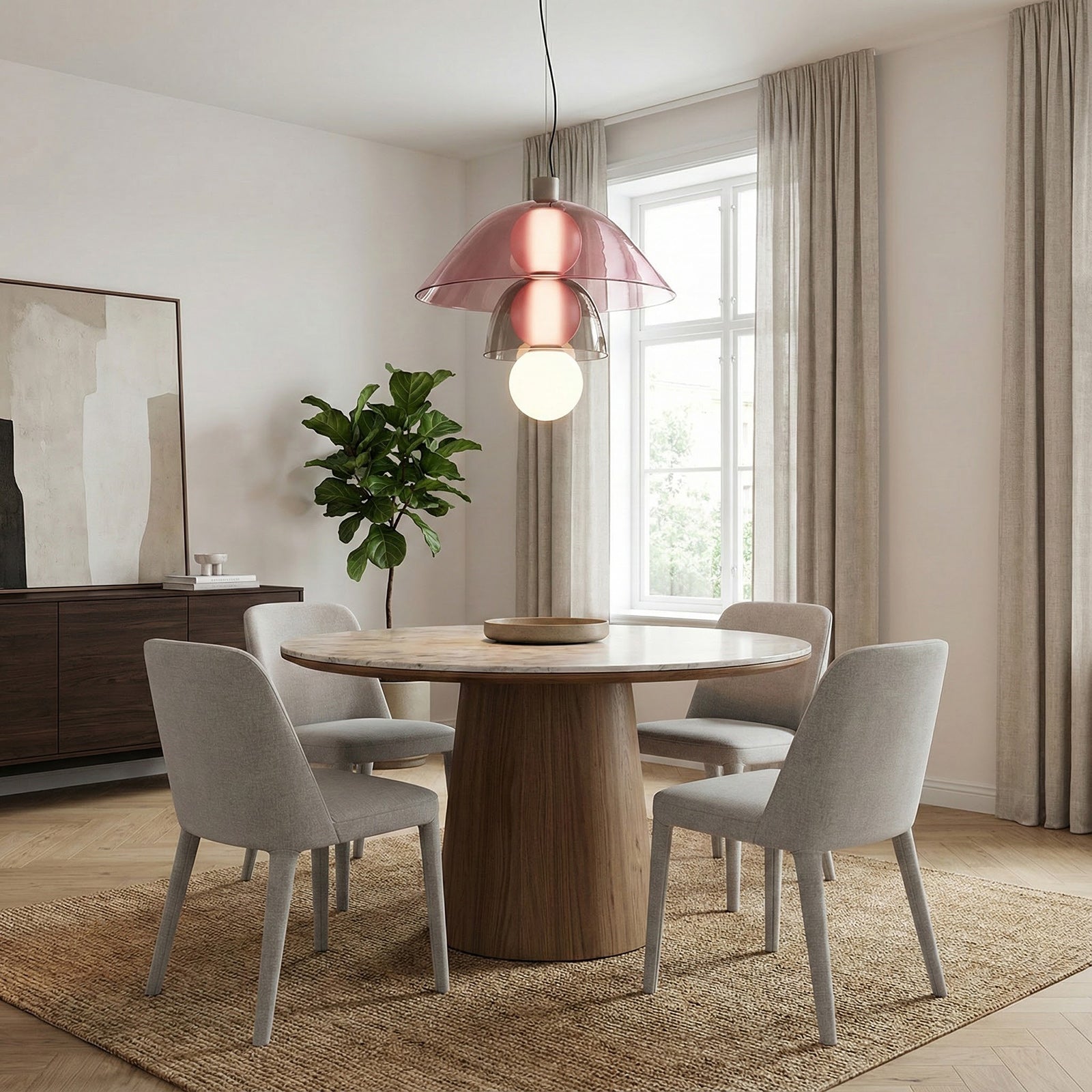 Flume Modern Glass Pendant Light