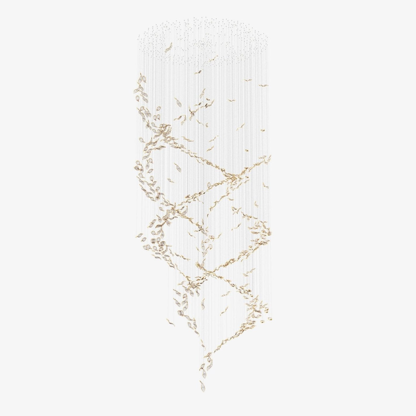 Lustra Chandelier Cascading Leaf Luxe - Blowlighting