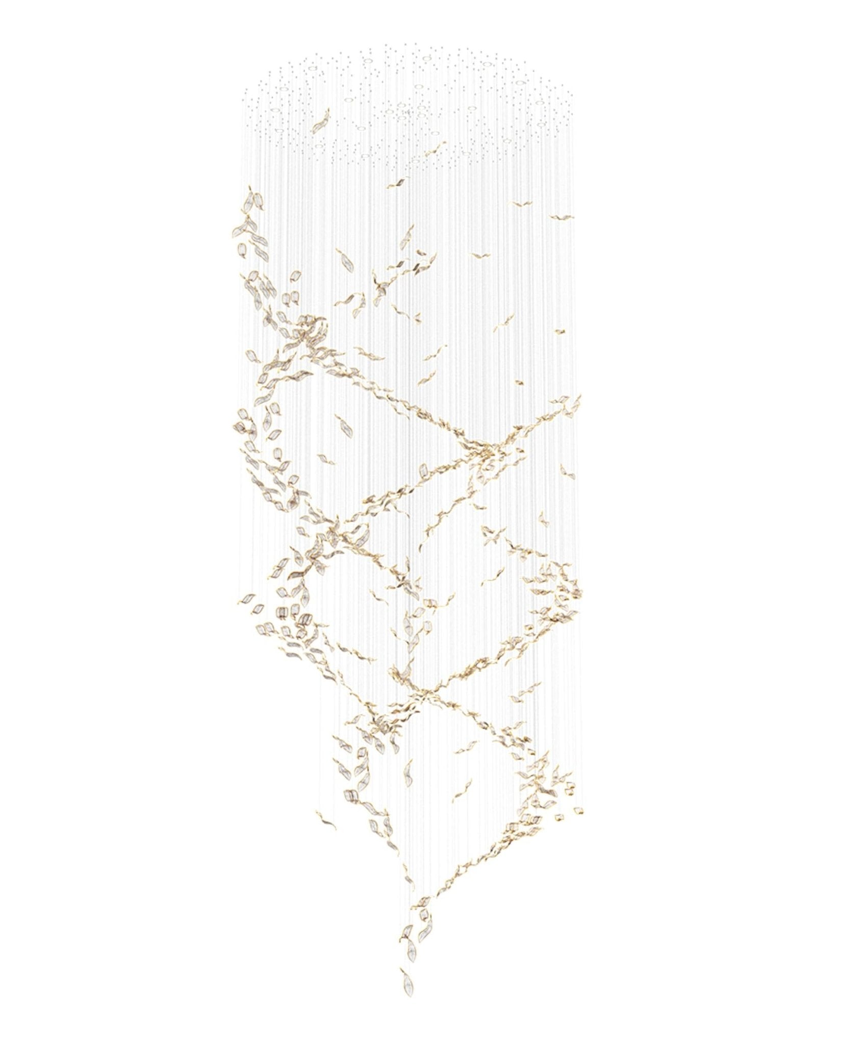 Lustra Chandelier Cascading Leaf Luxe - Blowlighting