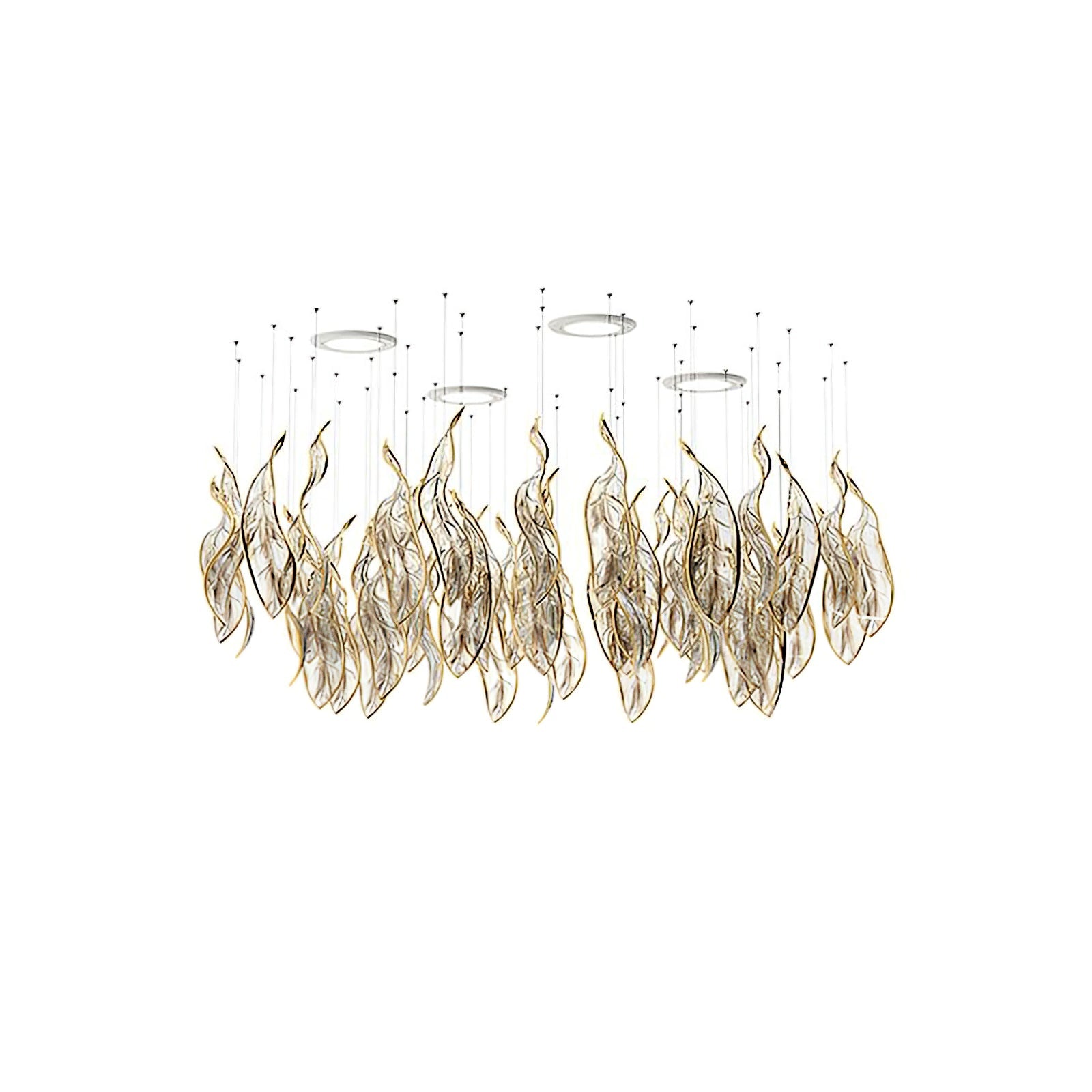 Lustra Chandelier Cascading Leaf Luxe - Blowlighting