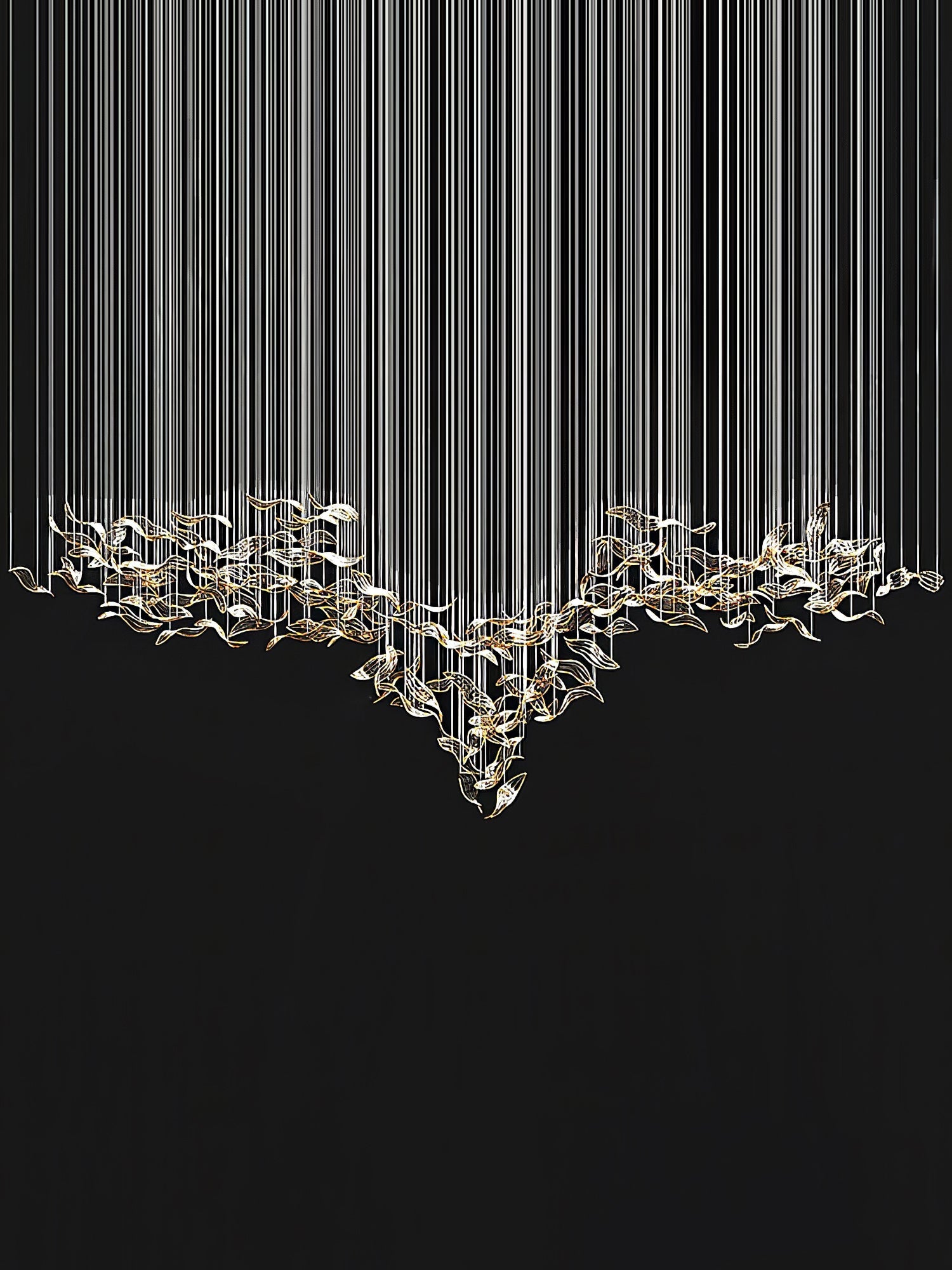 Lustra Chandelier Cascading Leaf Luxe - Blowlighting