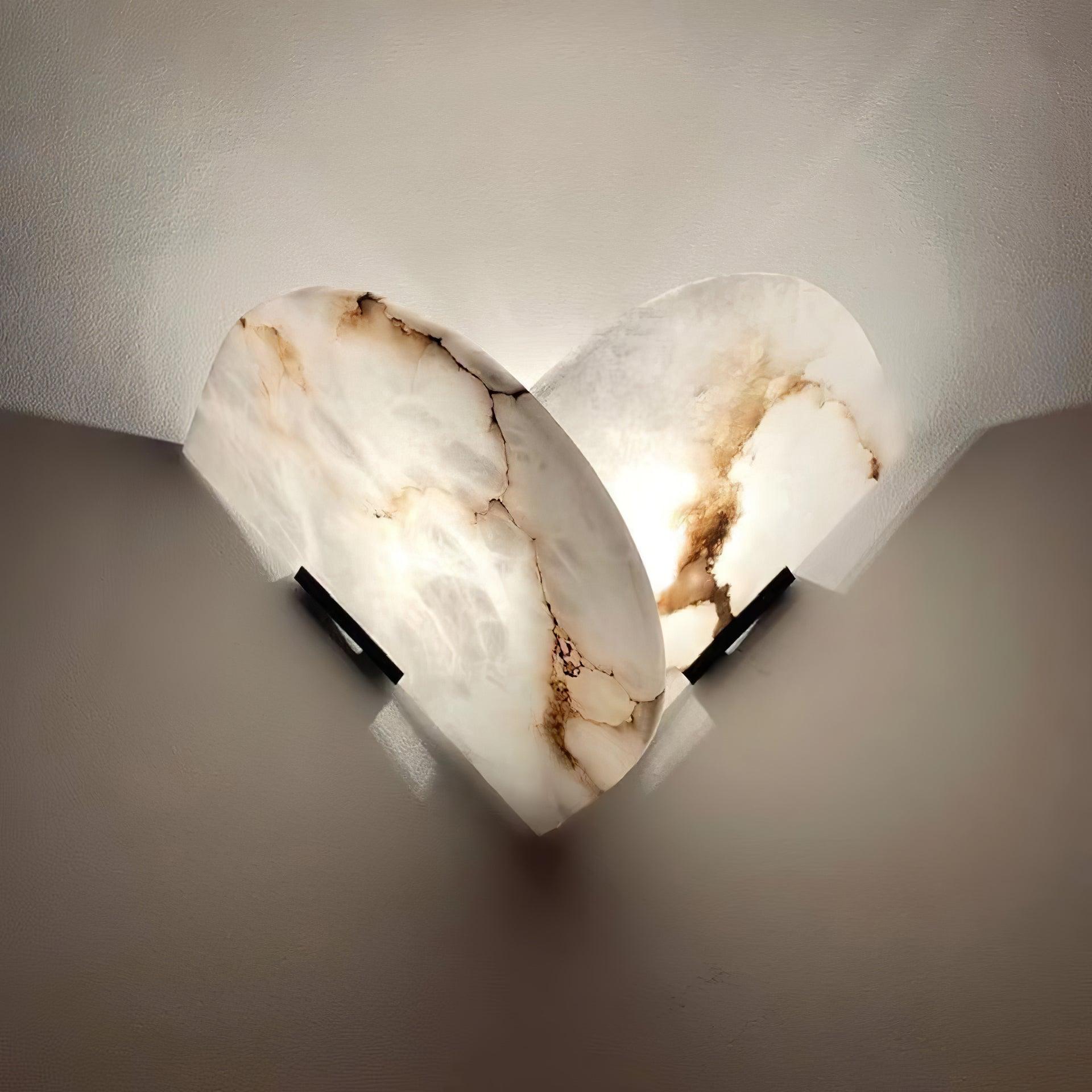 Cevelaris Heart Alabaster Wall Light - Blowlighting