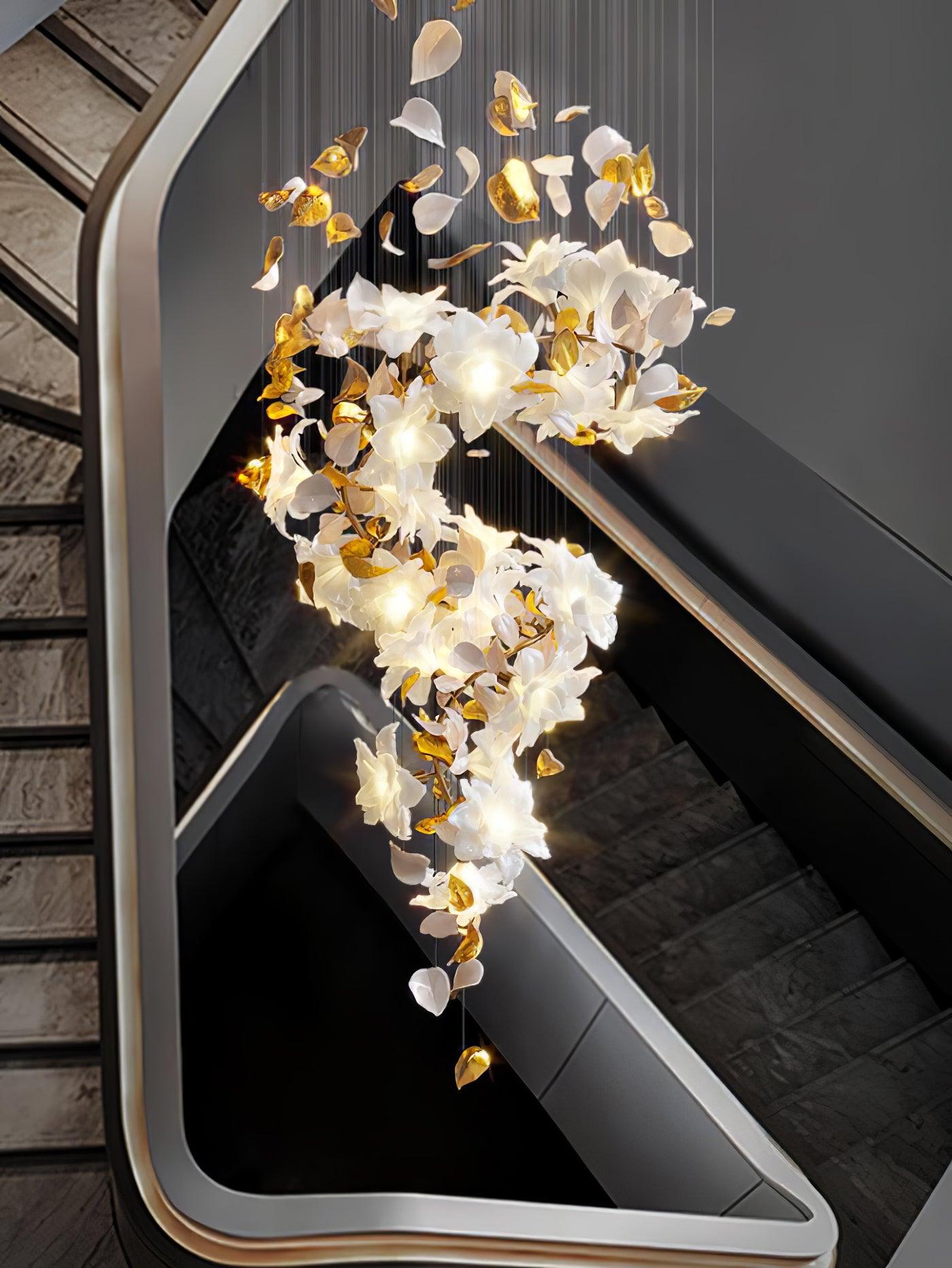 Flying Flowers Fluttering Chandelier - Blowlighting