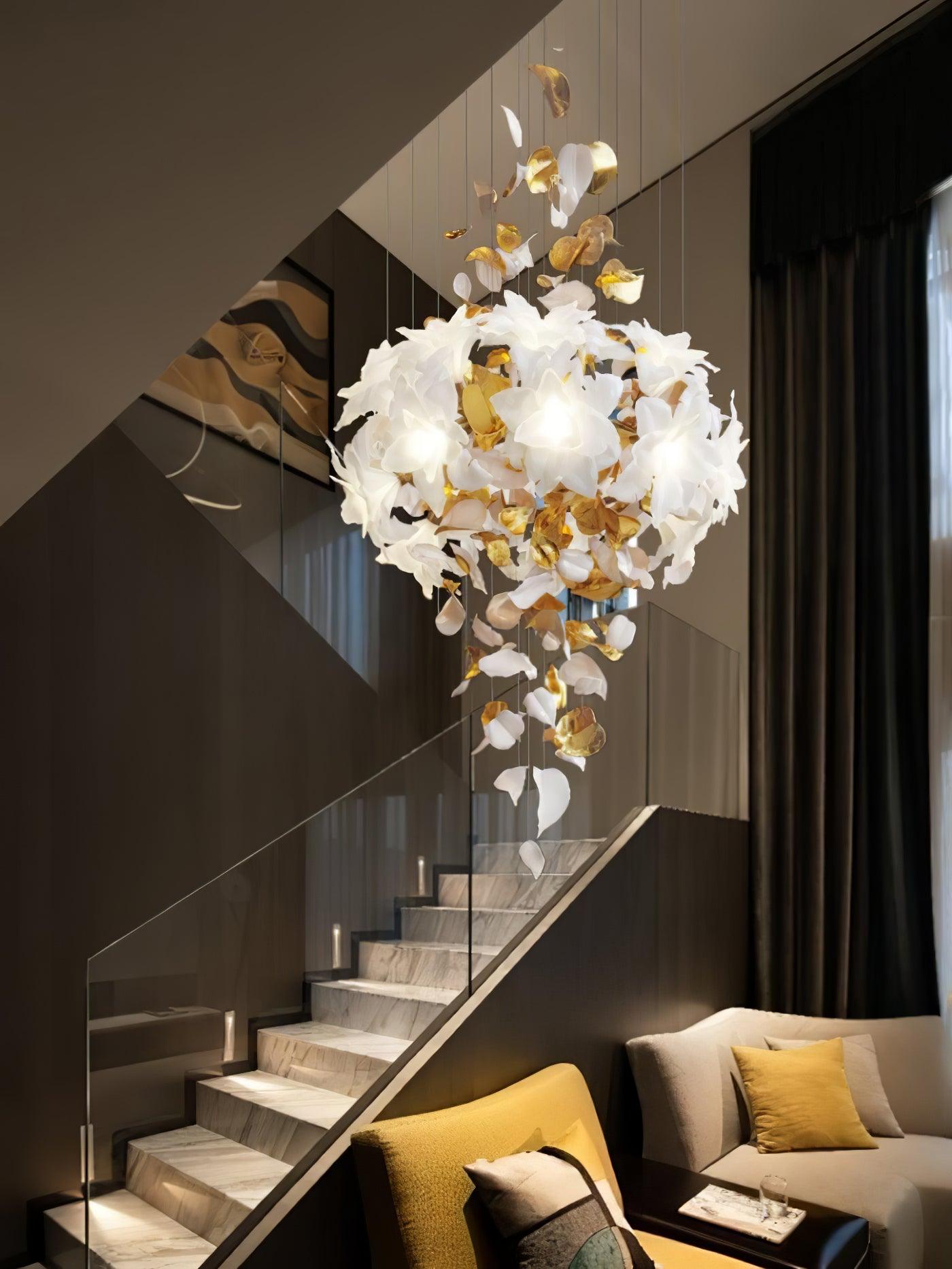 Flying Flowers Fluttering Chandelier - Blowlighting