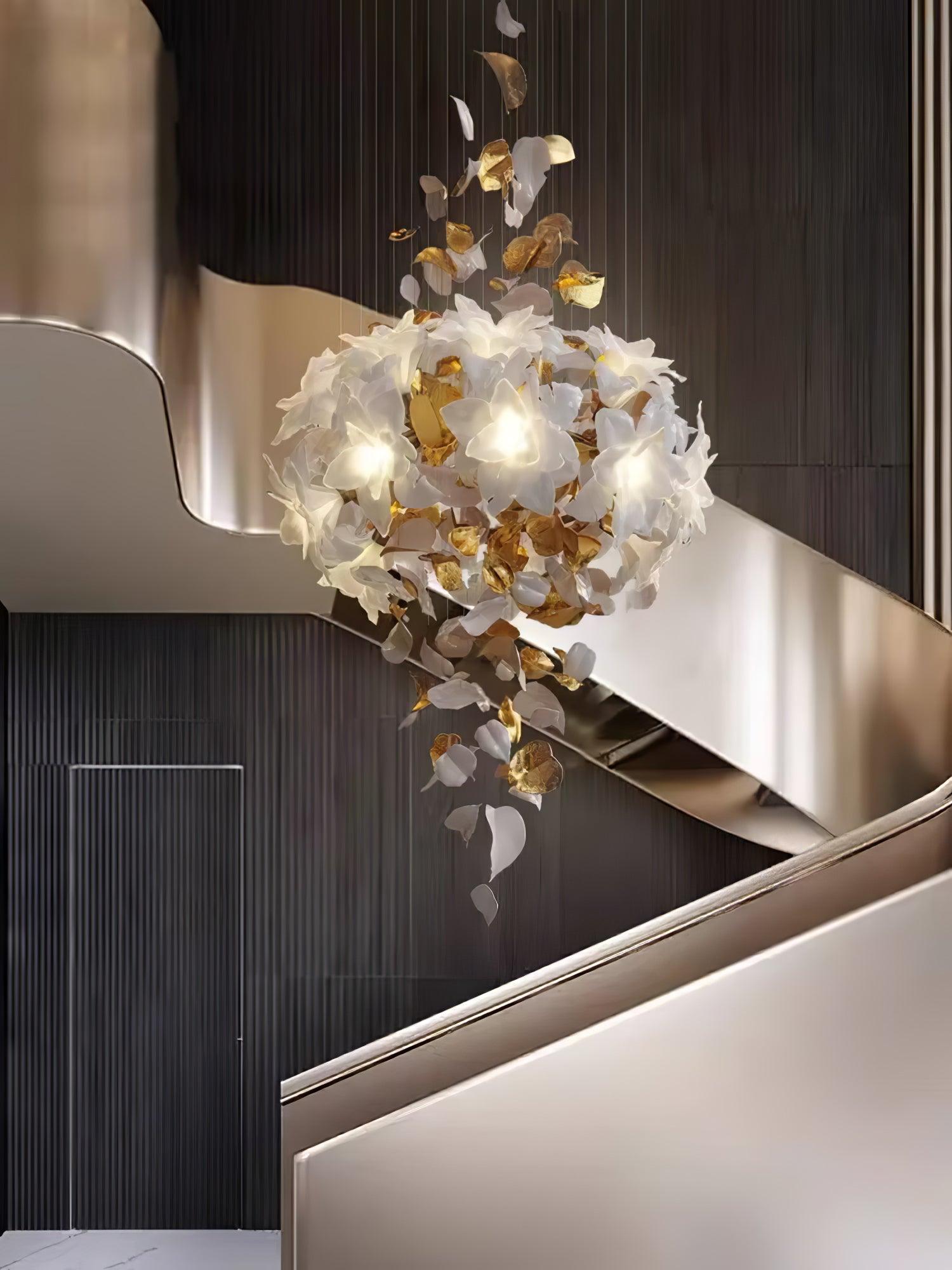 Flying Flowers Fluttering Chandelier - Blowlighting