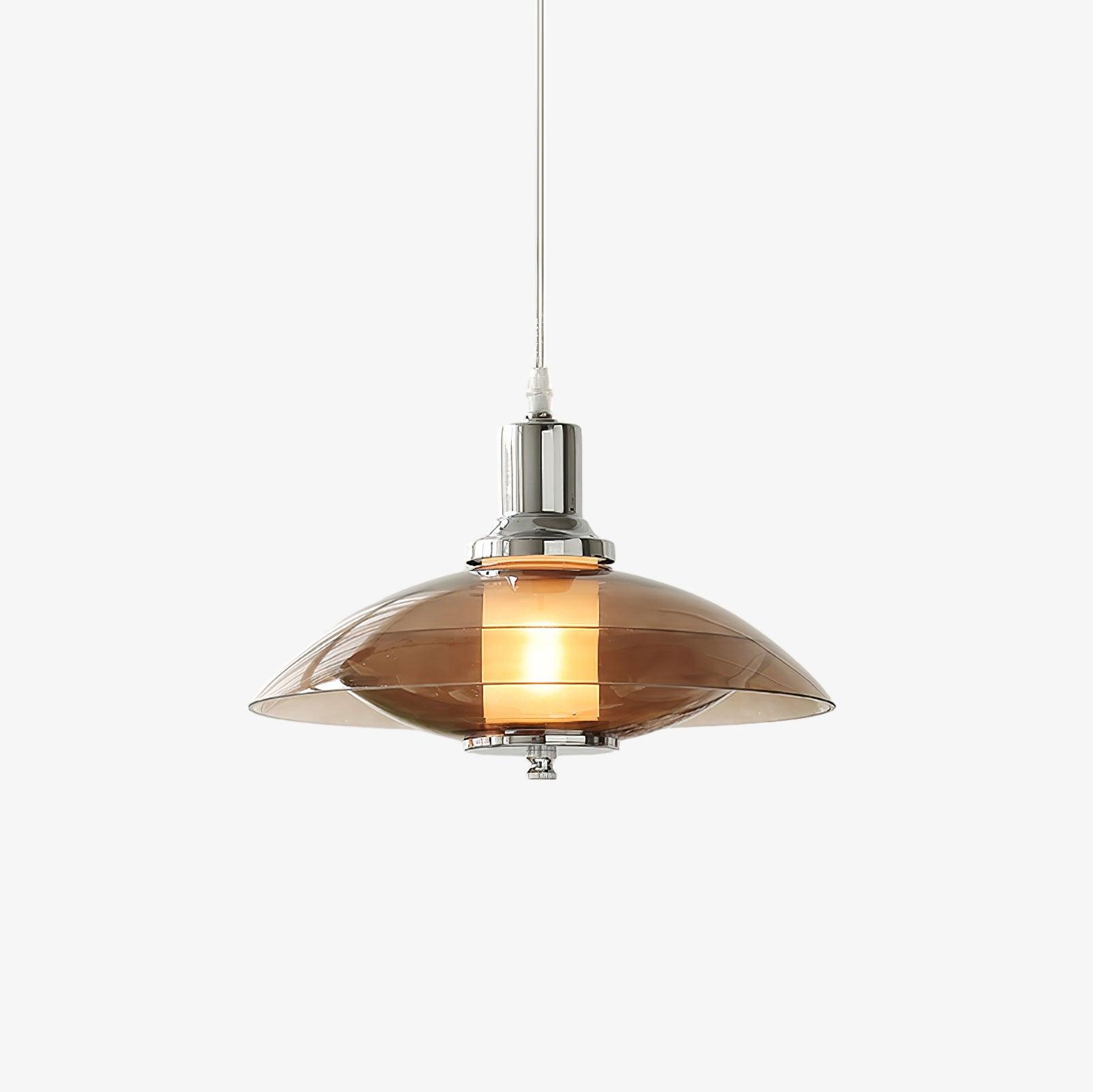Flying Saucer Chrome Pendant Light - Blowlighting