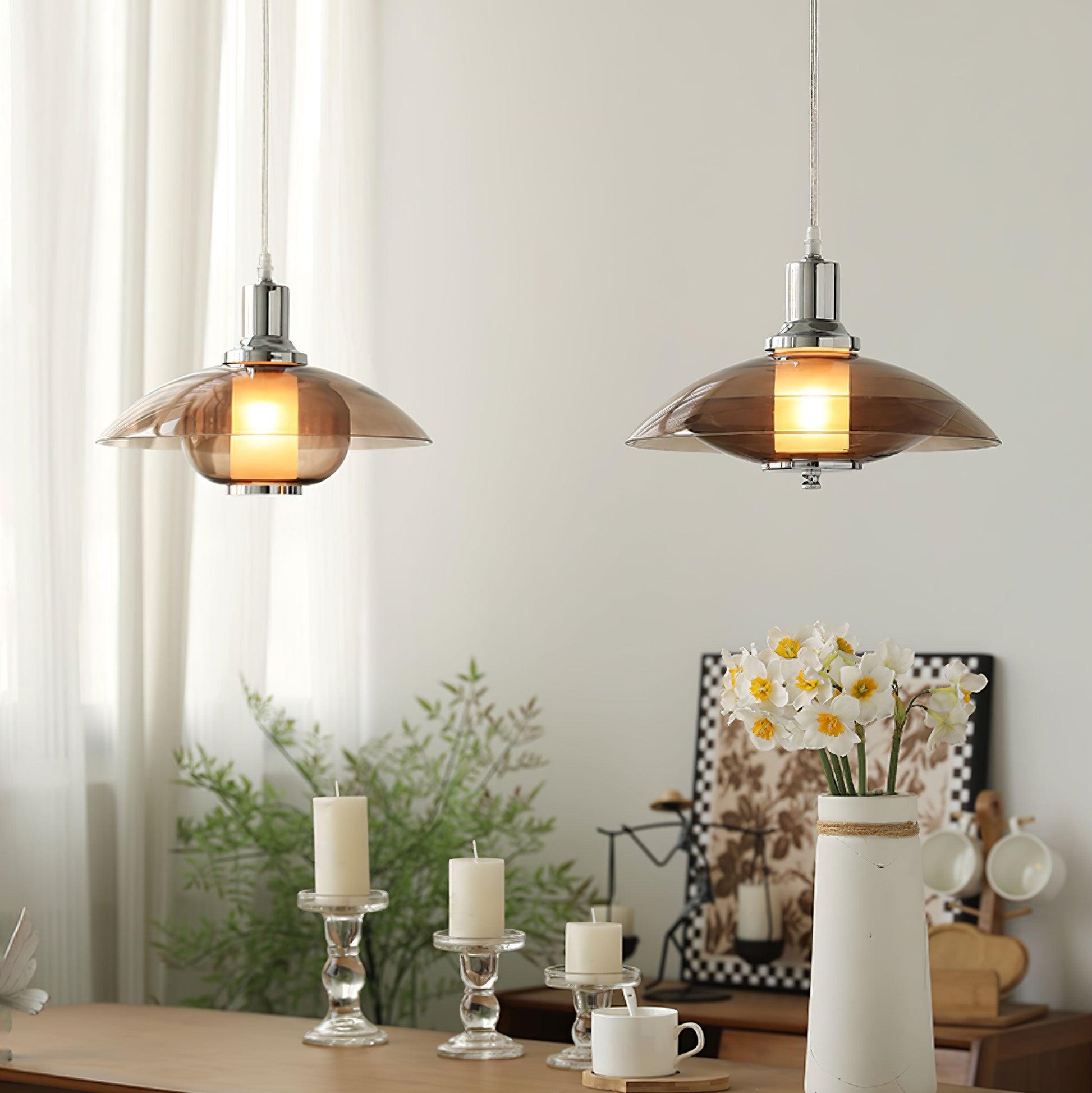 Flying Saucer Chrome Pendant Light - Blowlighting