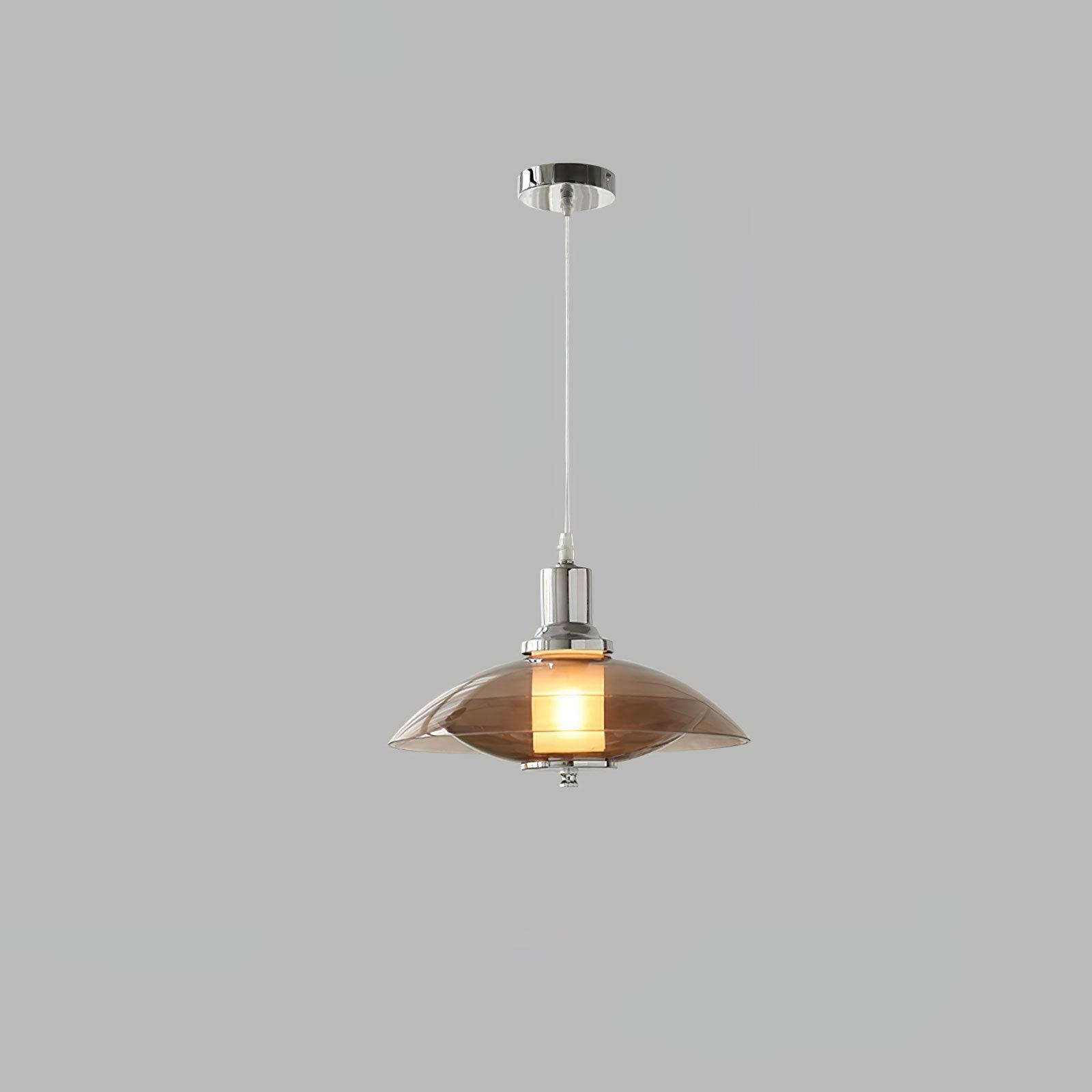 Flying Saucer Chrome Pendant Light - Blowlighting