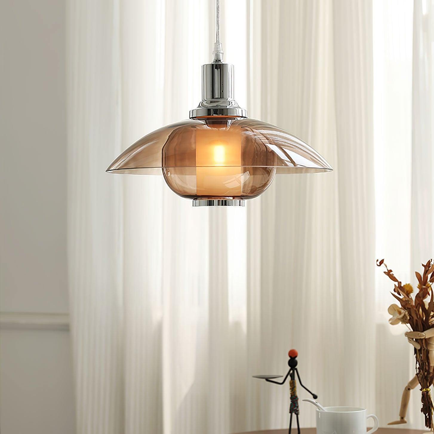 Flying Saucer Chrome Pendant Light - Blowlighting