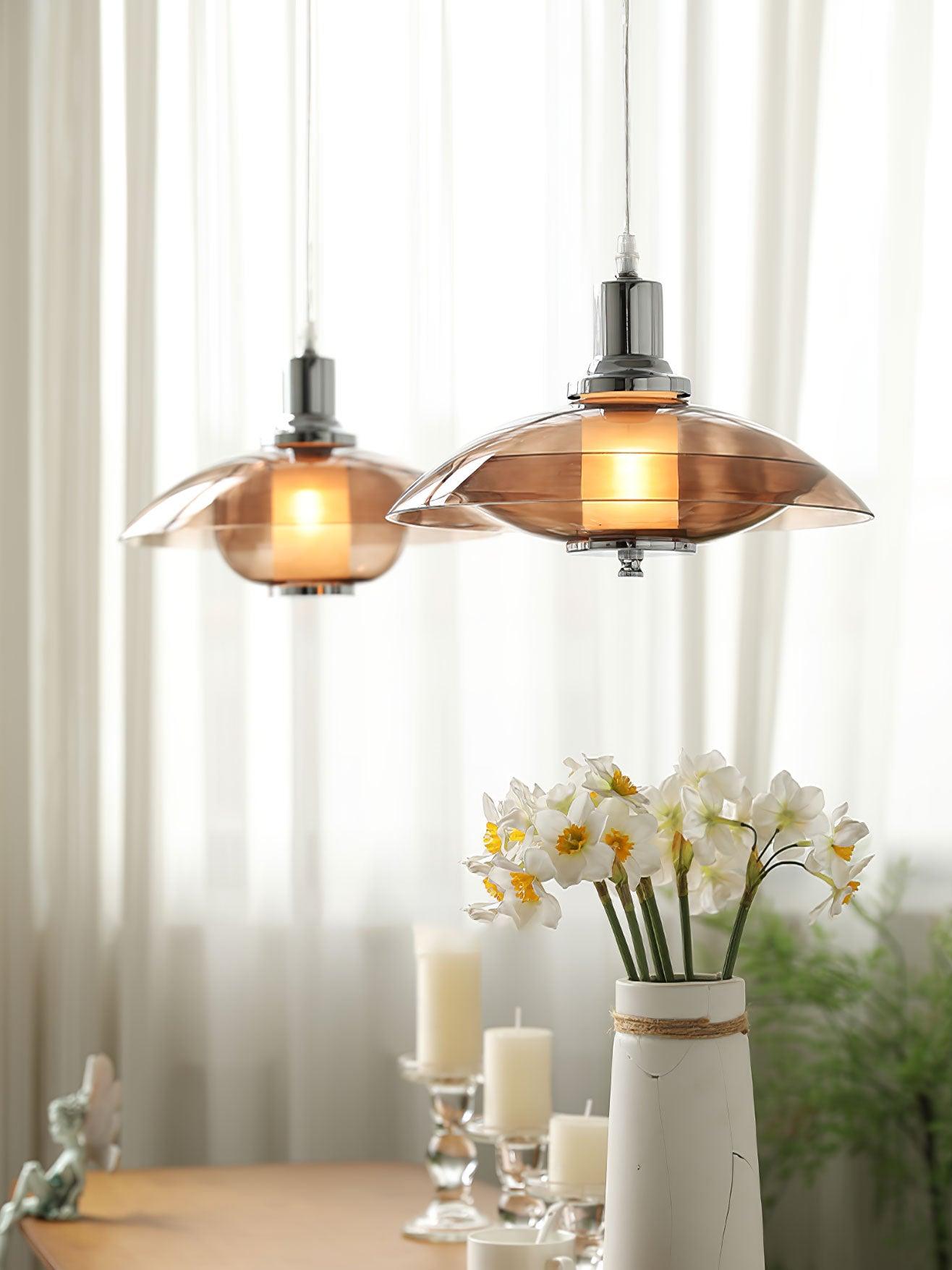 Flying Saucer Chrome Pendant Light - Blowlighting