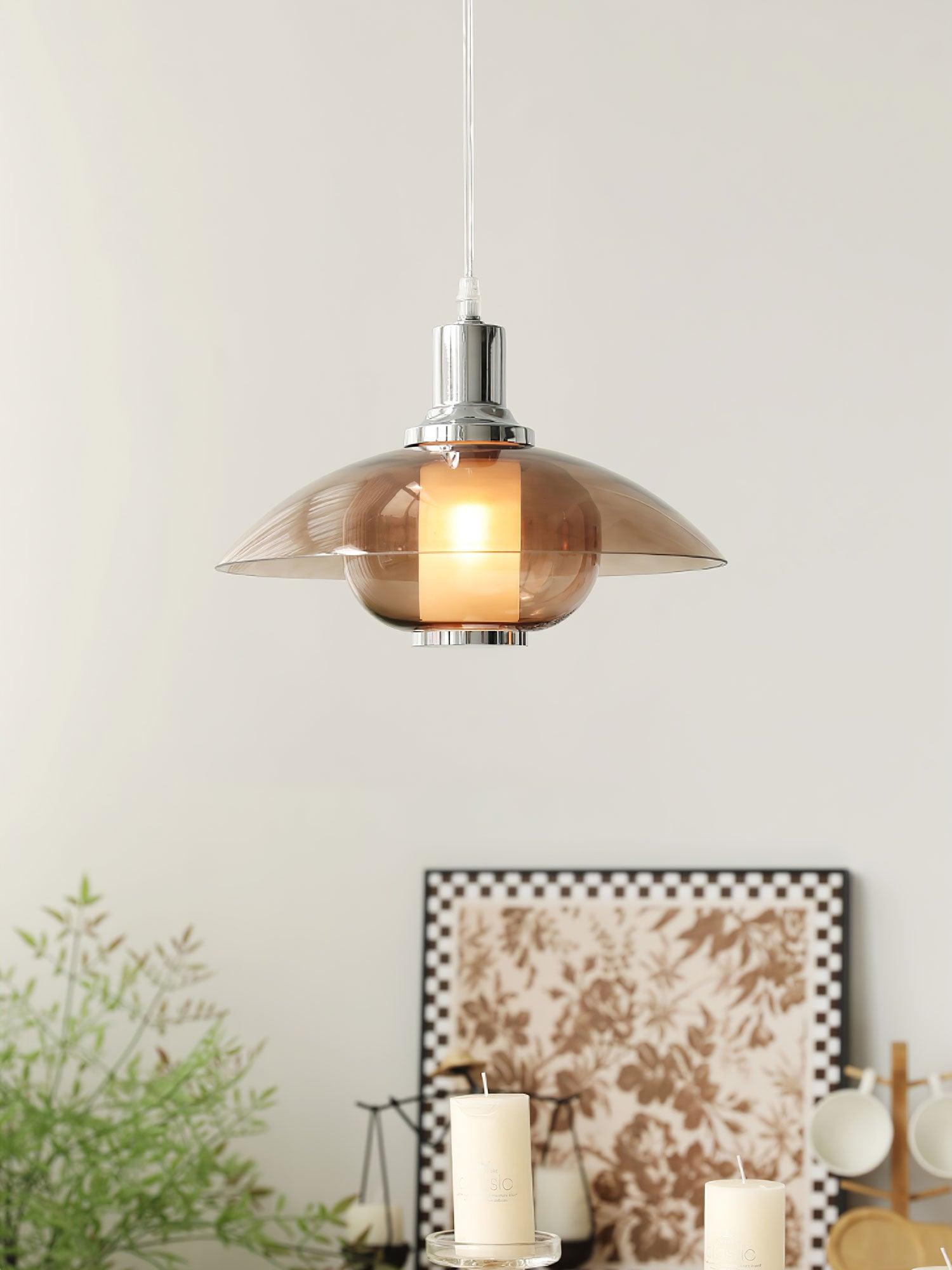 Flying Saucer Chrome Pendant Light - Blowlighting