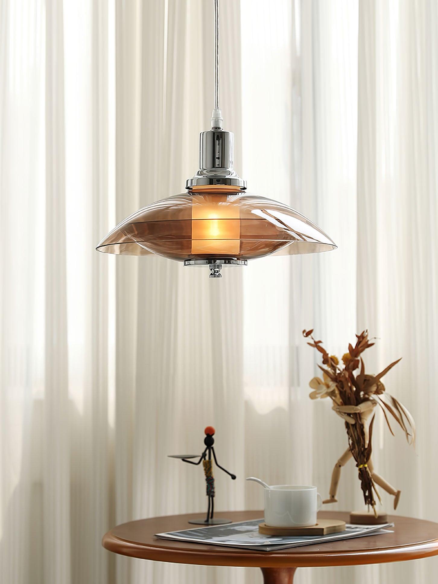 Flying Saucer Chrome Pendant Light - Blowlighting