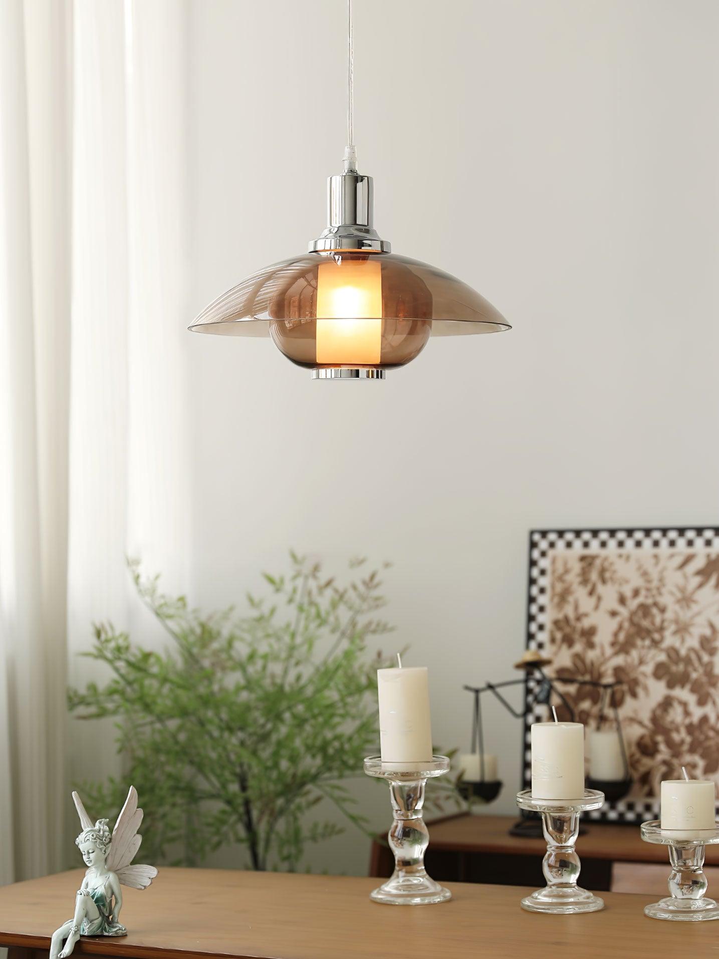 Flying Saucer Chrome Pendant Light - Blowlighting