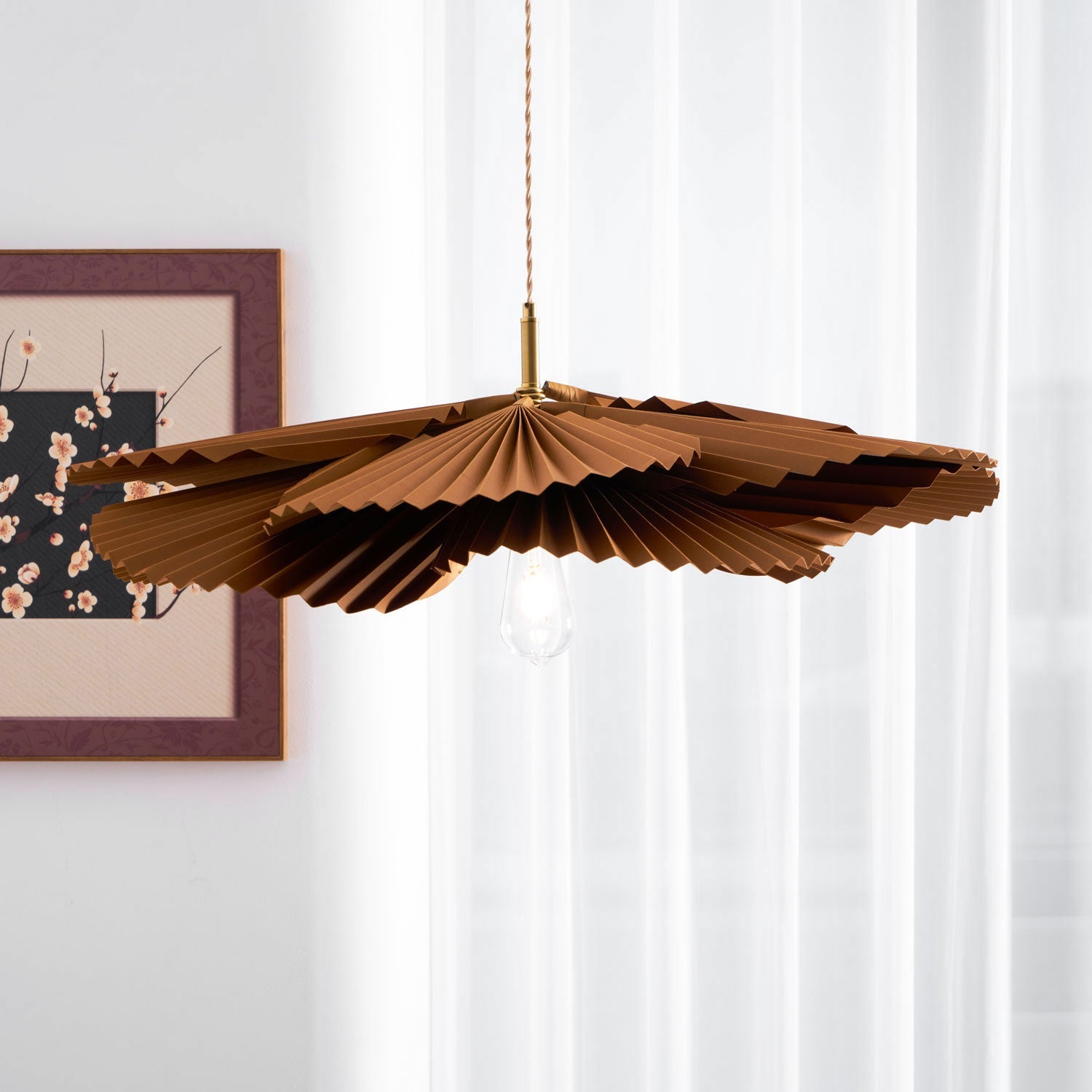 Folded Leaf Lotus Pendant Lamp - Blowlighting