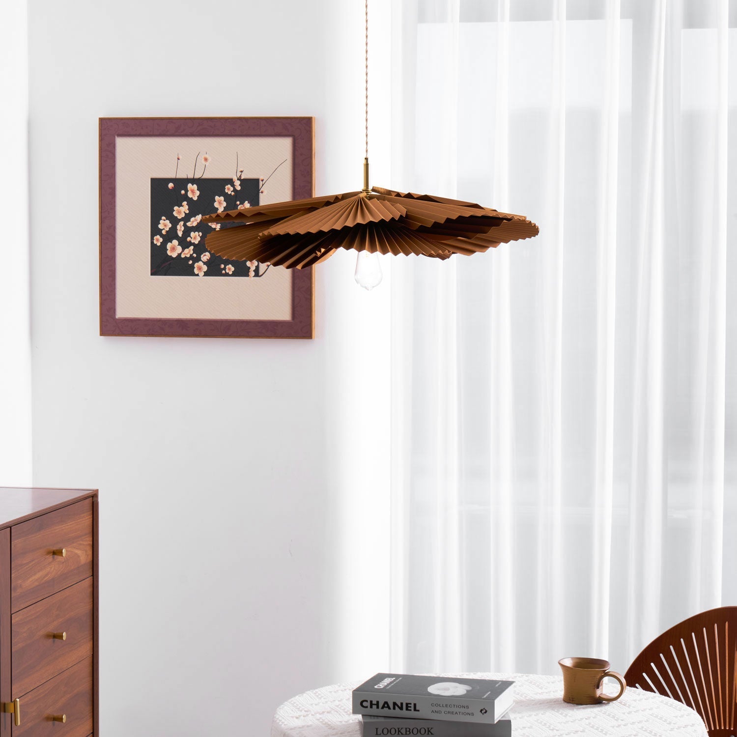 Folded Leaf Lotus Pendant Lamp - Blowlighting