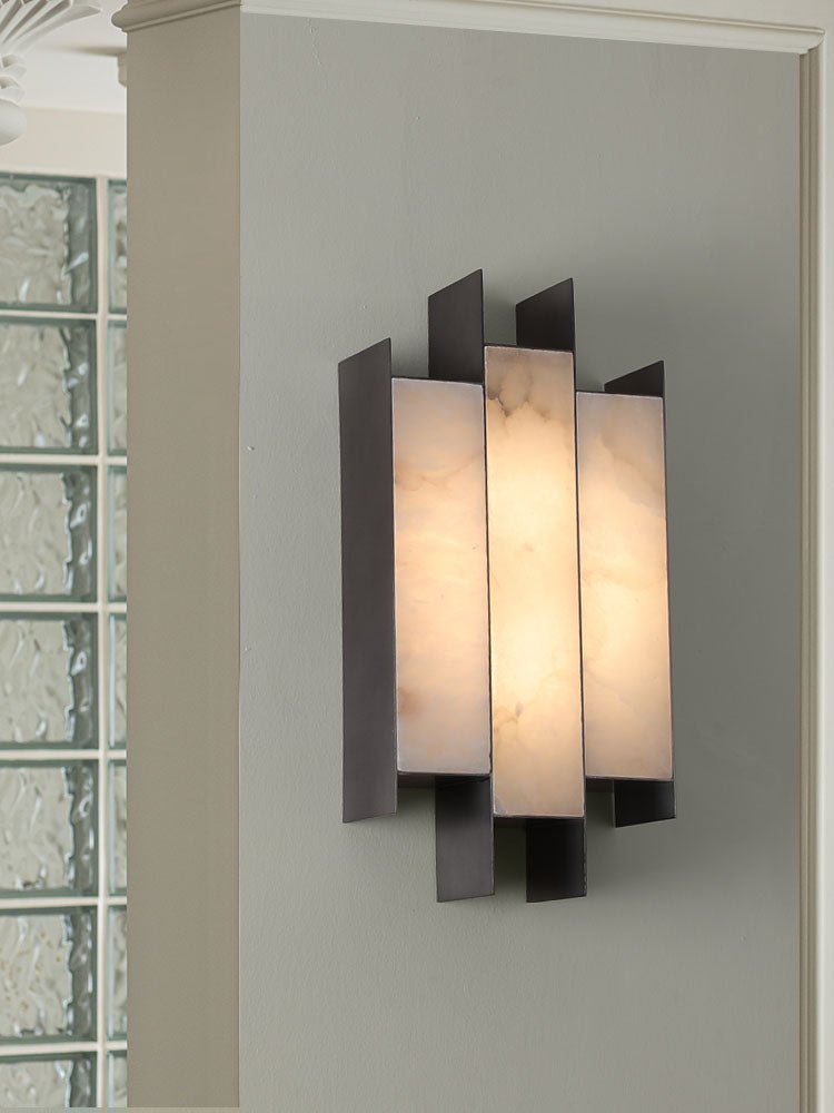 Folded Alabaster Panel Sconce - Vakkerlight