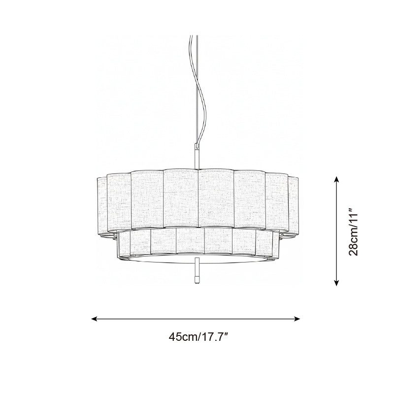 Folden Minimalist Fabric Pendant Light