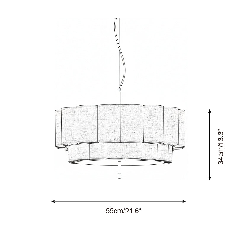Folden Minimalist Fabric Pendant Light