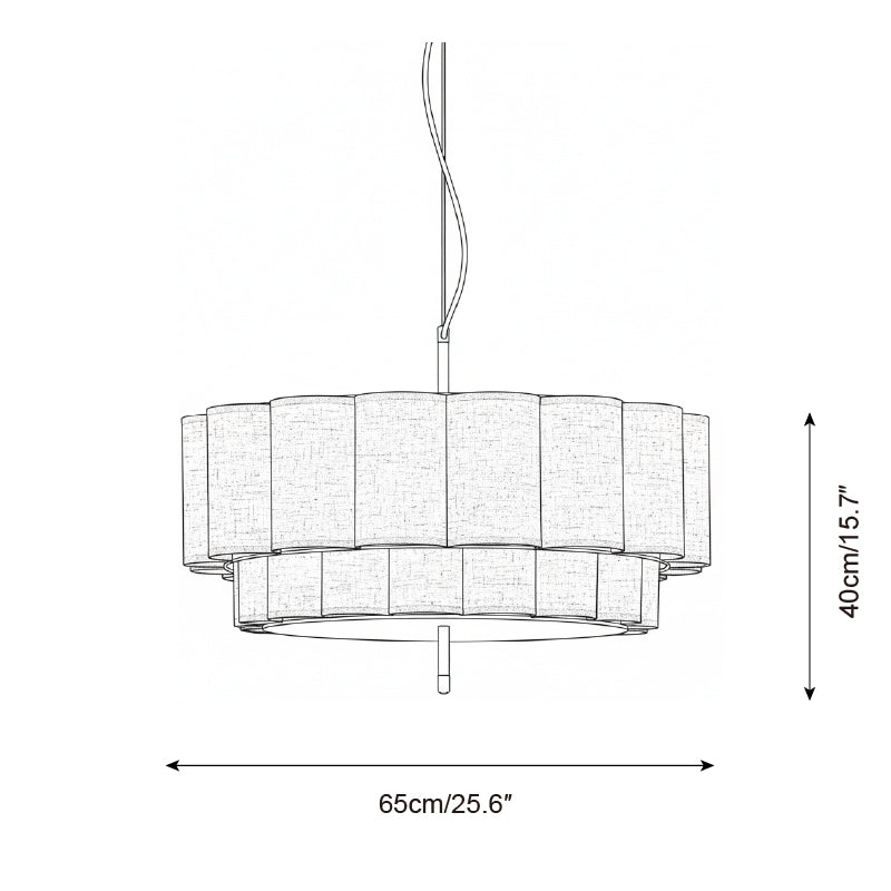 Folden Minimalist Fabric Pendant Light