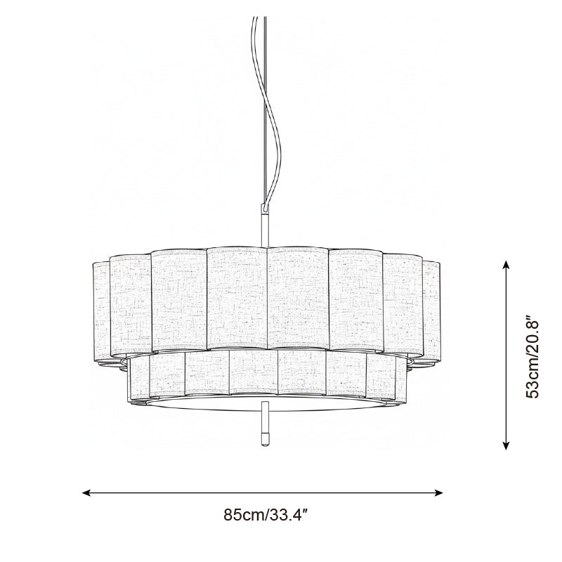 Folden Minimalist Fabric Pendant Light