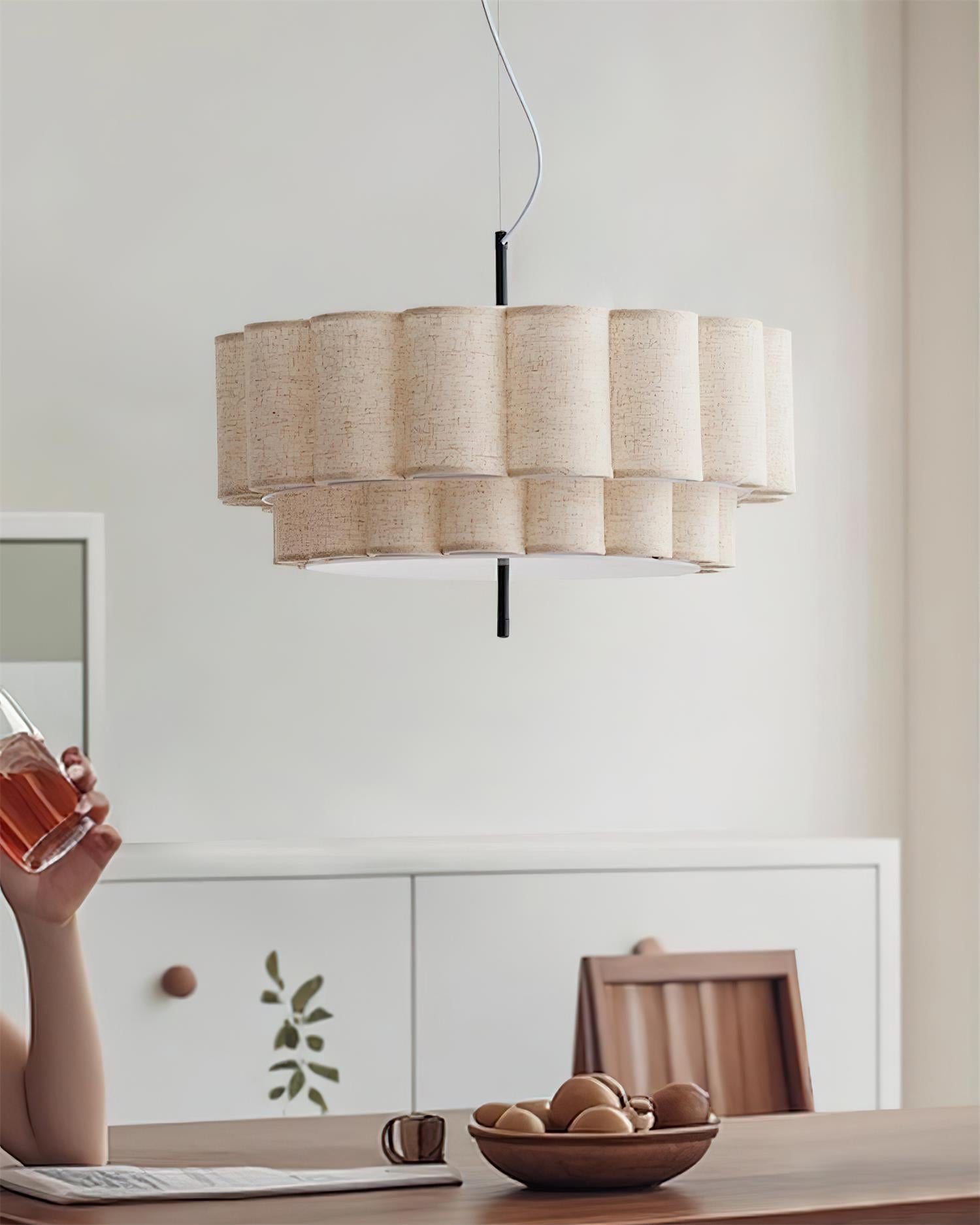 Folden Minimalist Fabric Pendant Light