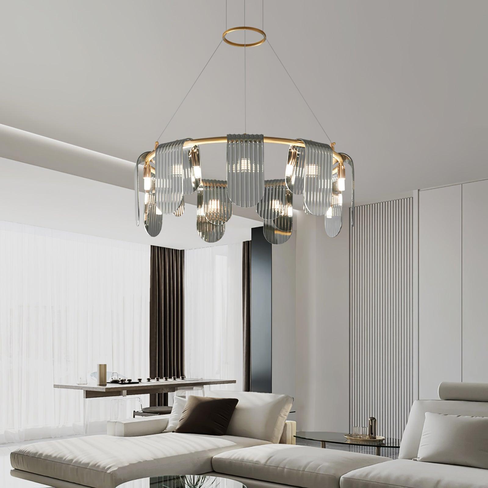 Leo Modern Glass Chandelier - Blowlighting