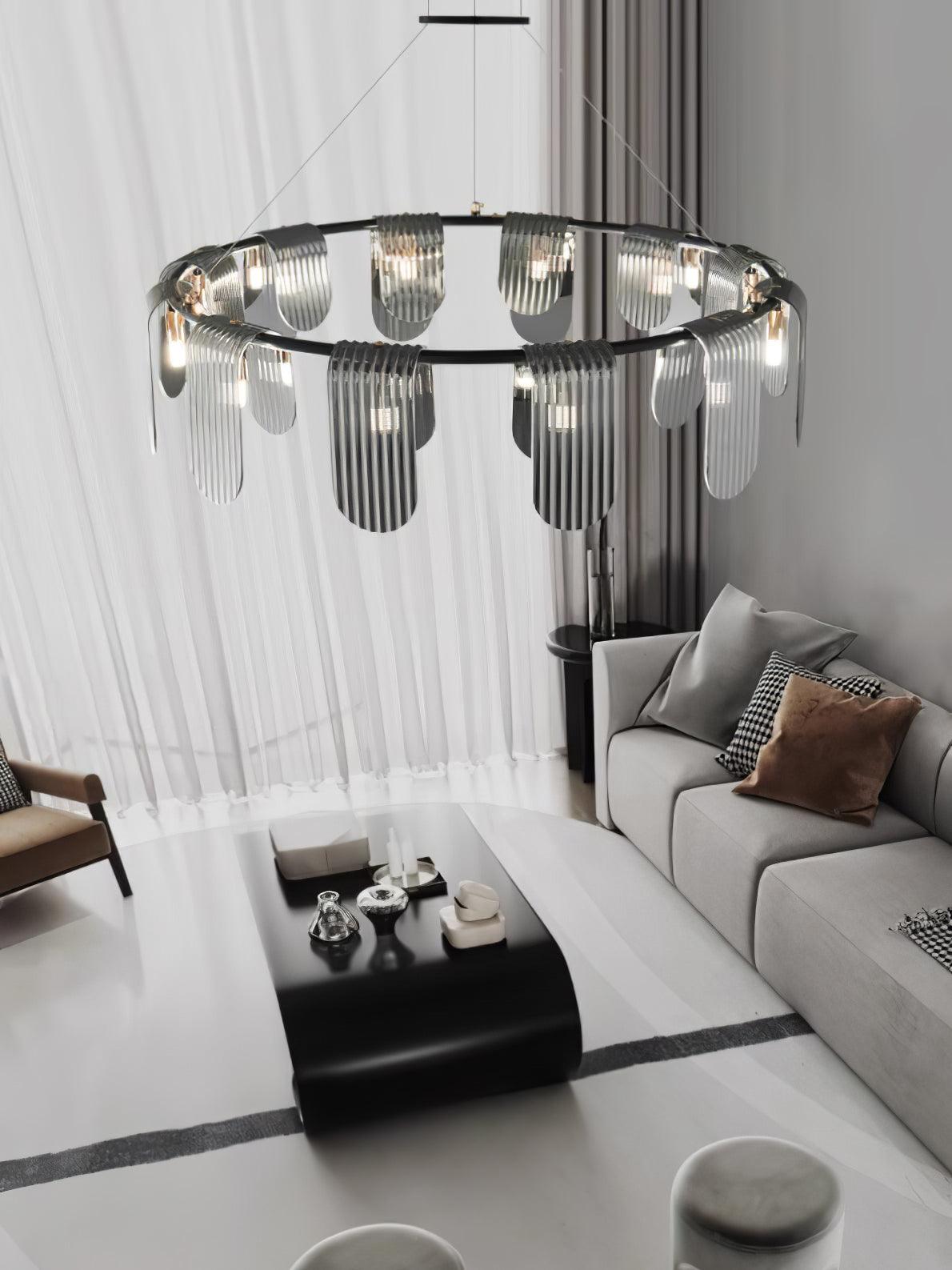 Leo Modern Glass Chandelier - Blowlighting