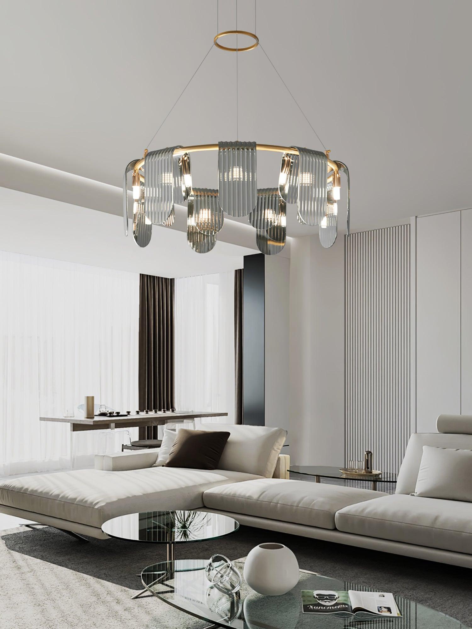 Leo Modern Glass Chandelier - Blowlighting