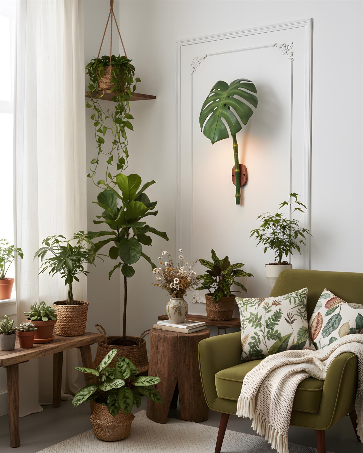 Folium Natural Resin Wall Light