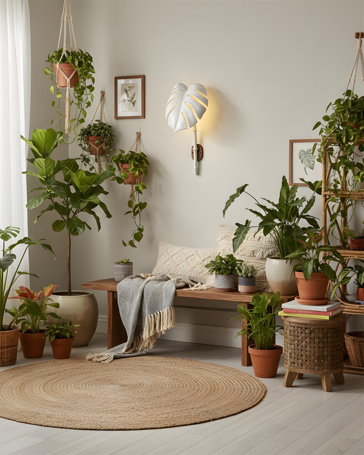 Folium Natural Resin Wall Light