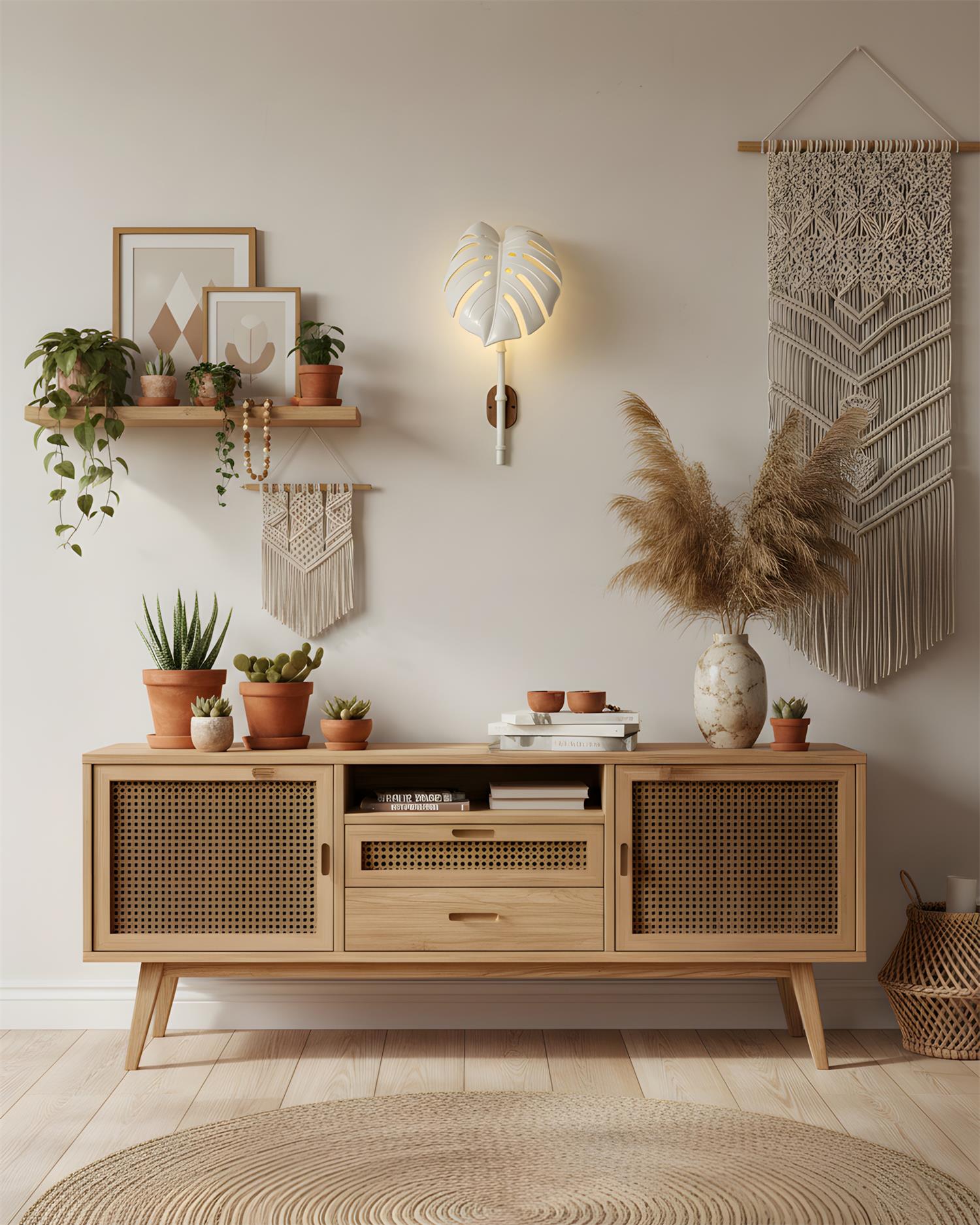 Folium Natural Resin Wall Light