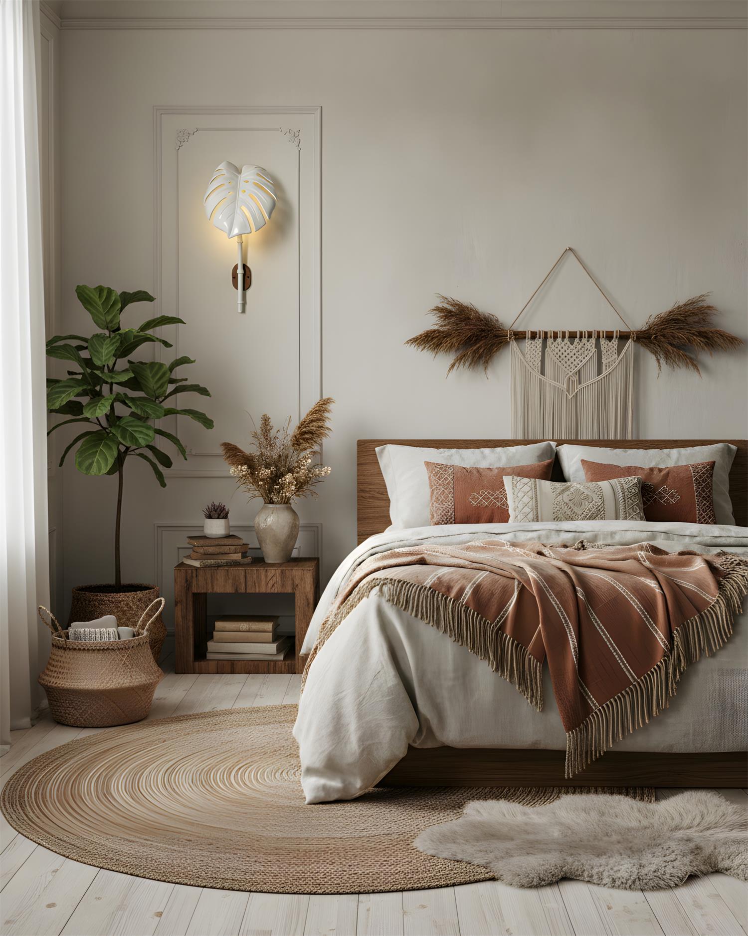 Folium Natural Resin Wall Light
