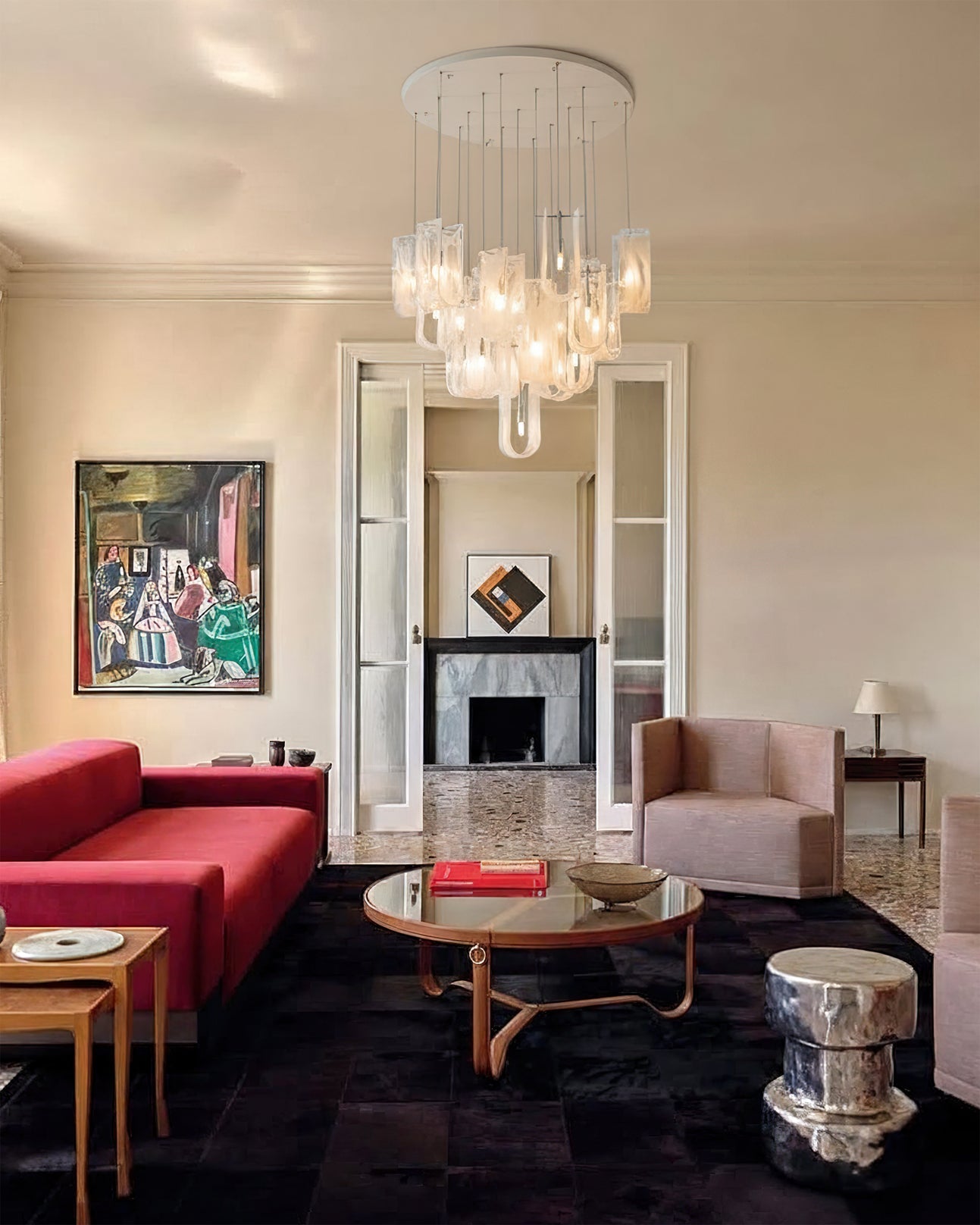 Fontaine Organic Glass Chandelier