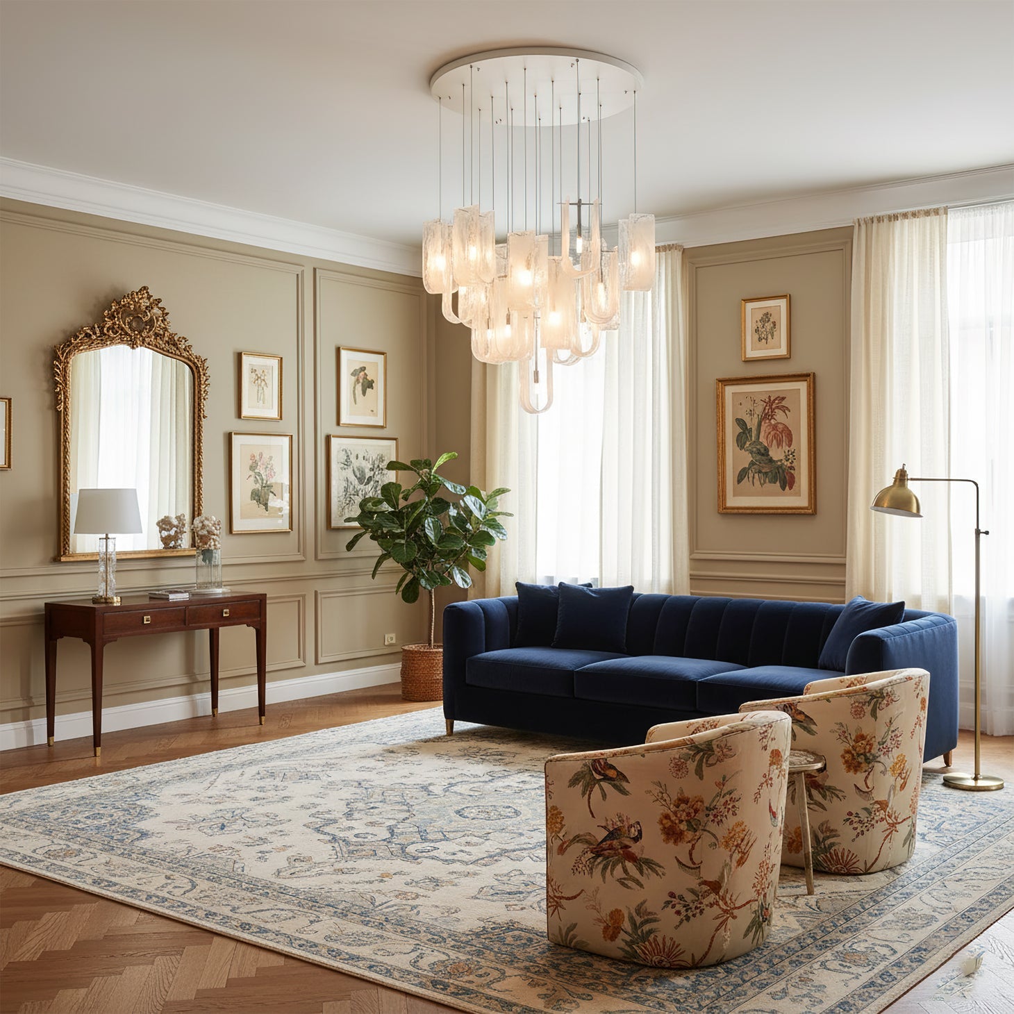 Fontaine Organic Glass Chandelier