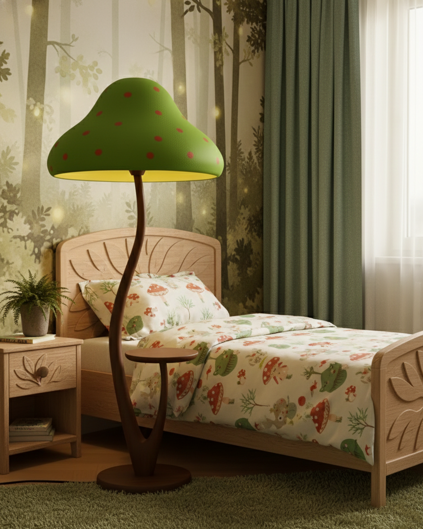 Mori Whimsical Wood Floor Lamp