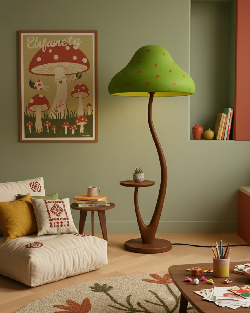 Mori Whimsical Wood Floor Lamp