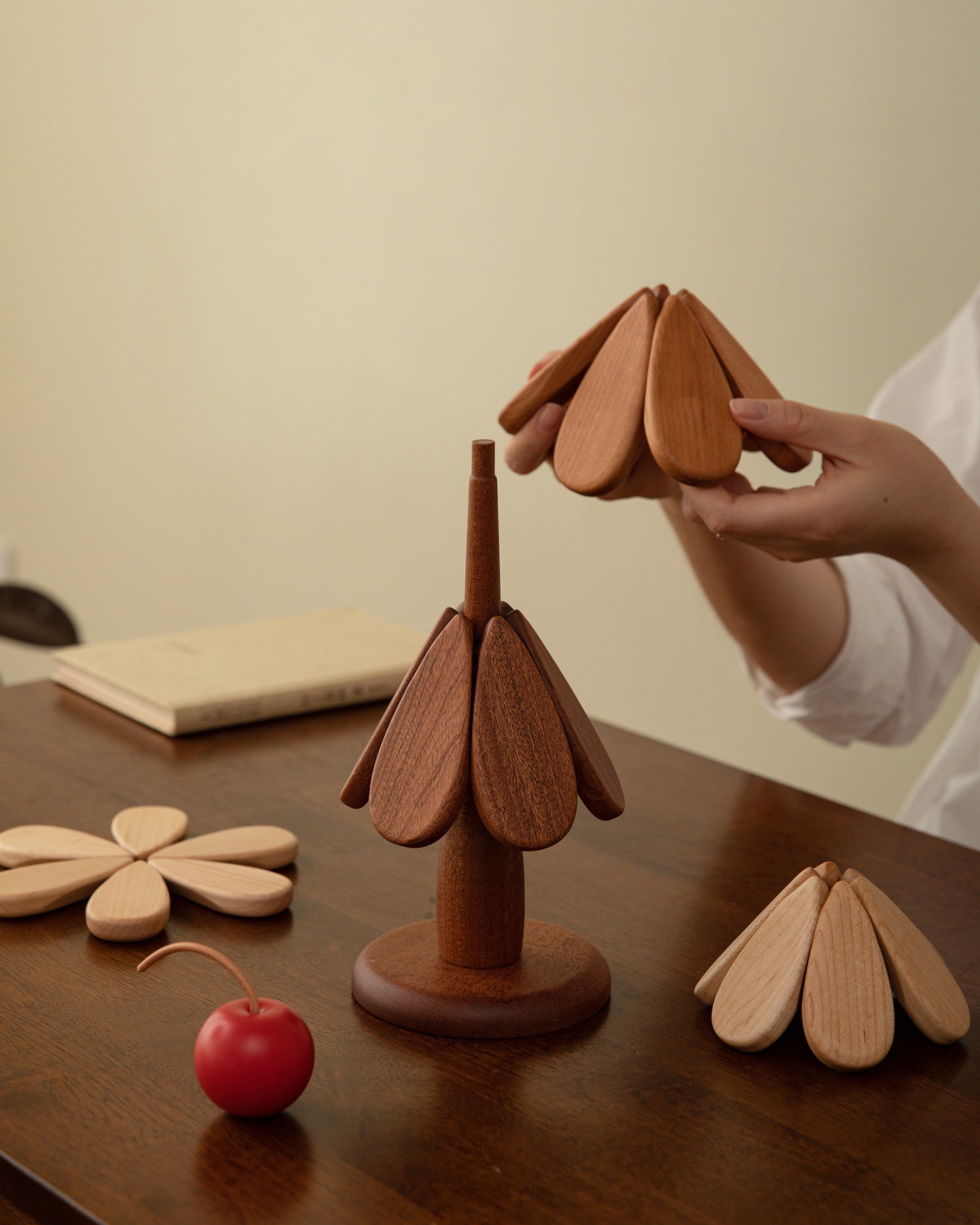 Fortune Playful Wood Tree Coasters