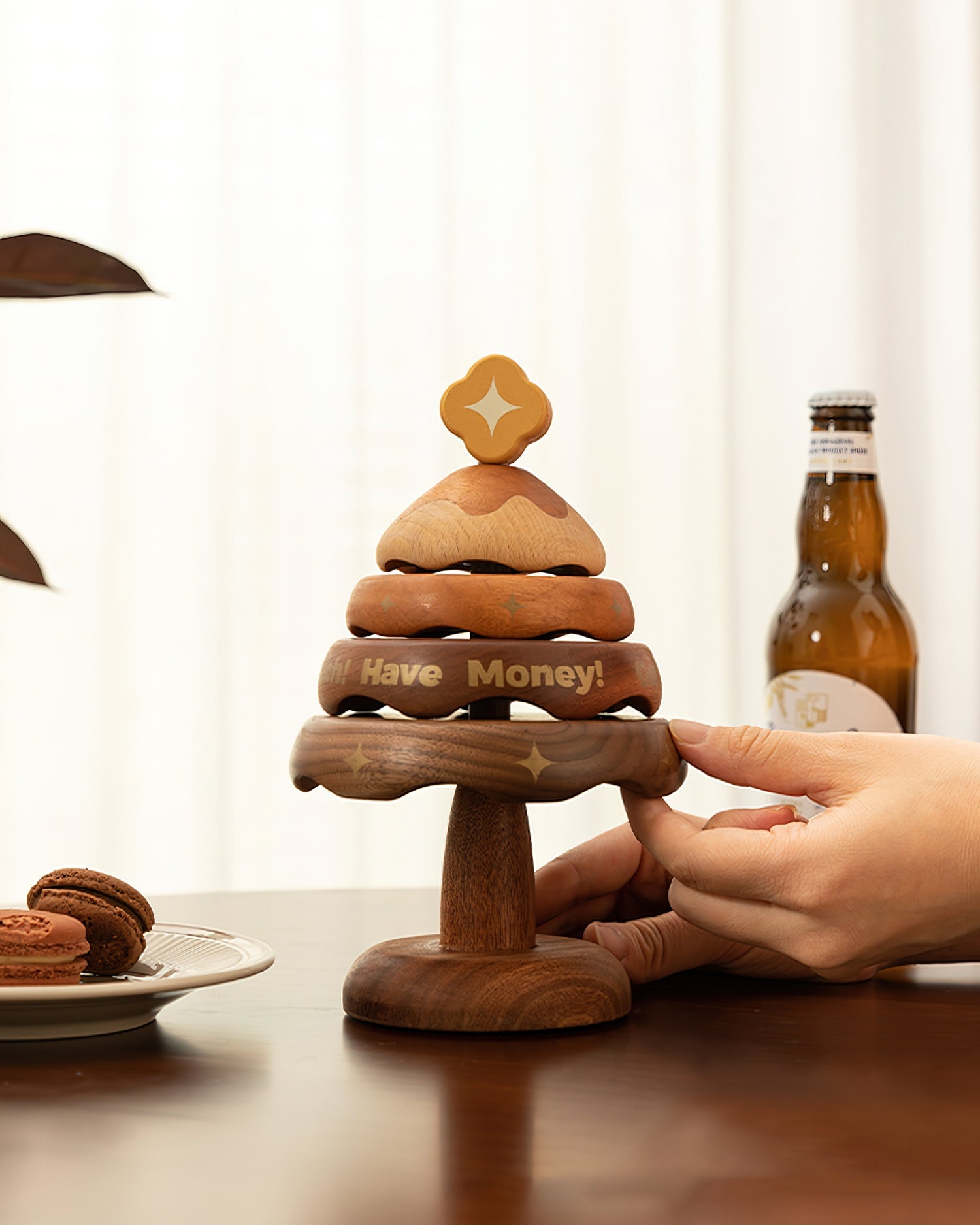 Fortune Playful Wood Tree Coasters