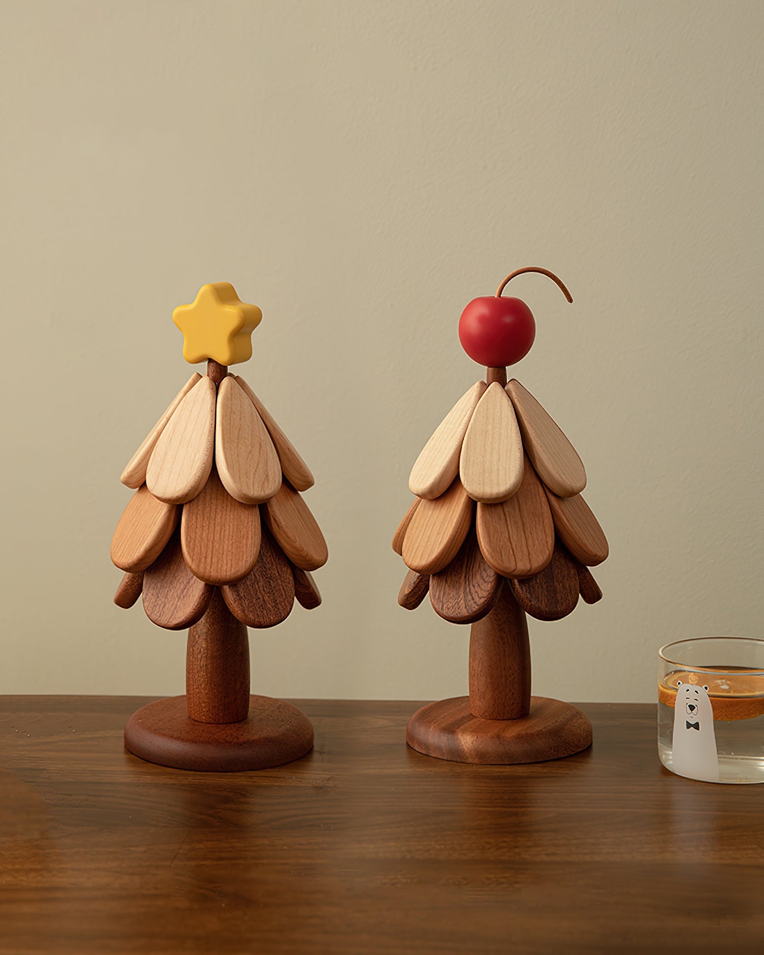 Fortune Playful Wood Tree Coasters