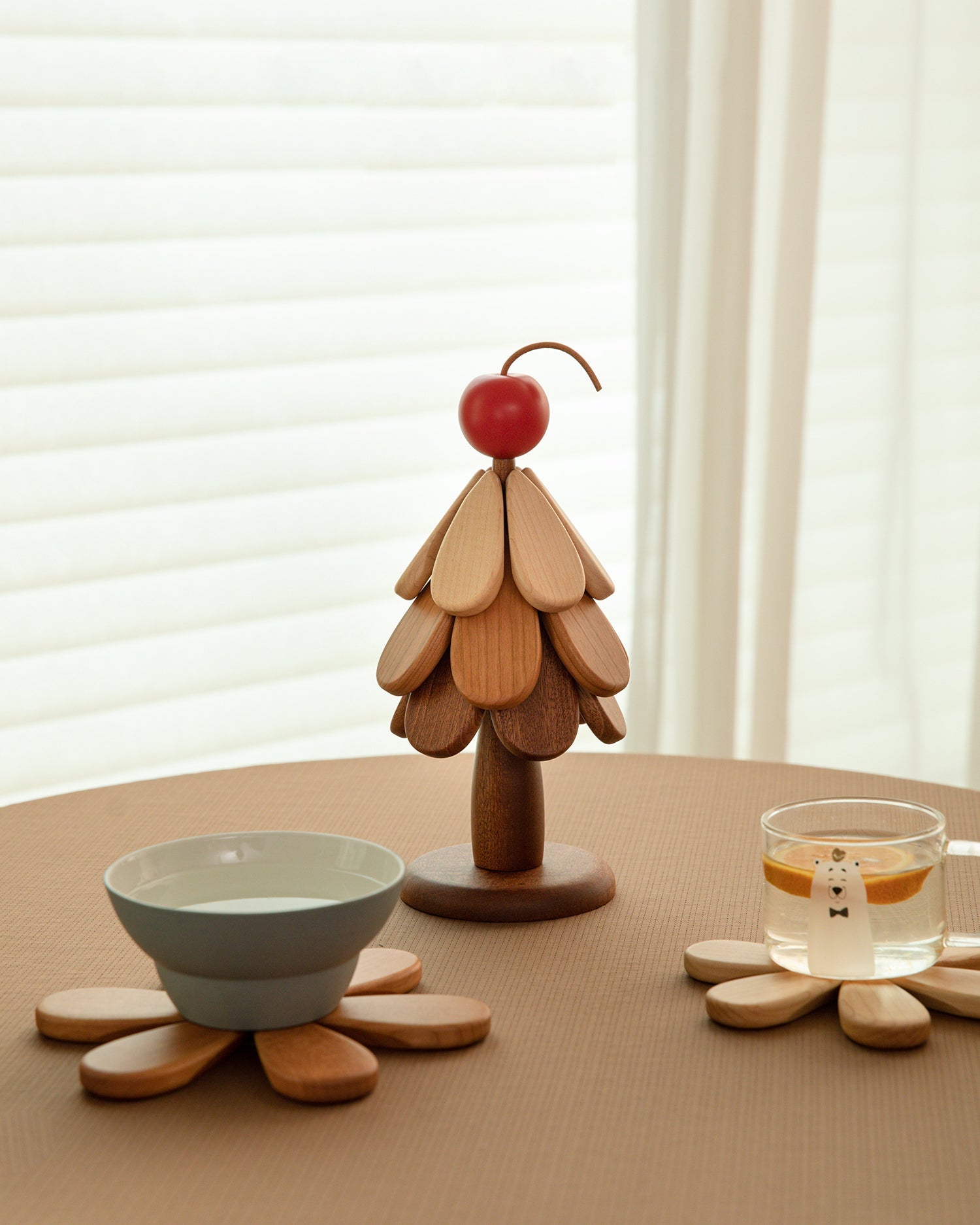 Fortune Playful Wood Tree Coasters