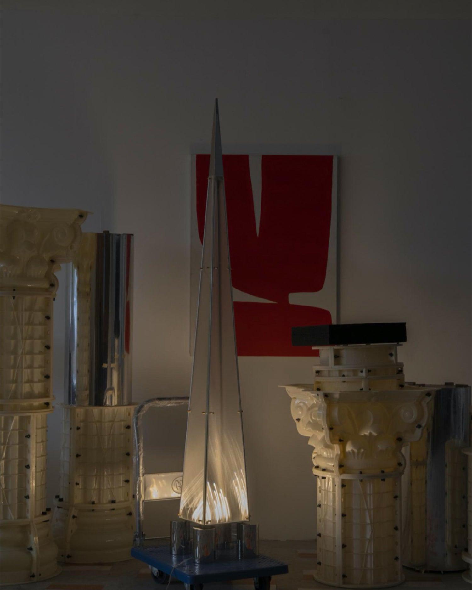 Riley Modern Glass Floor Lamp - Blowlighting