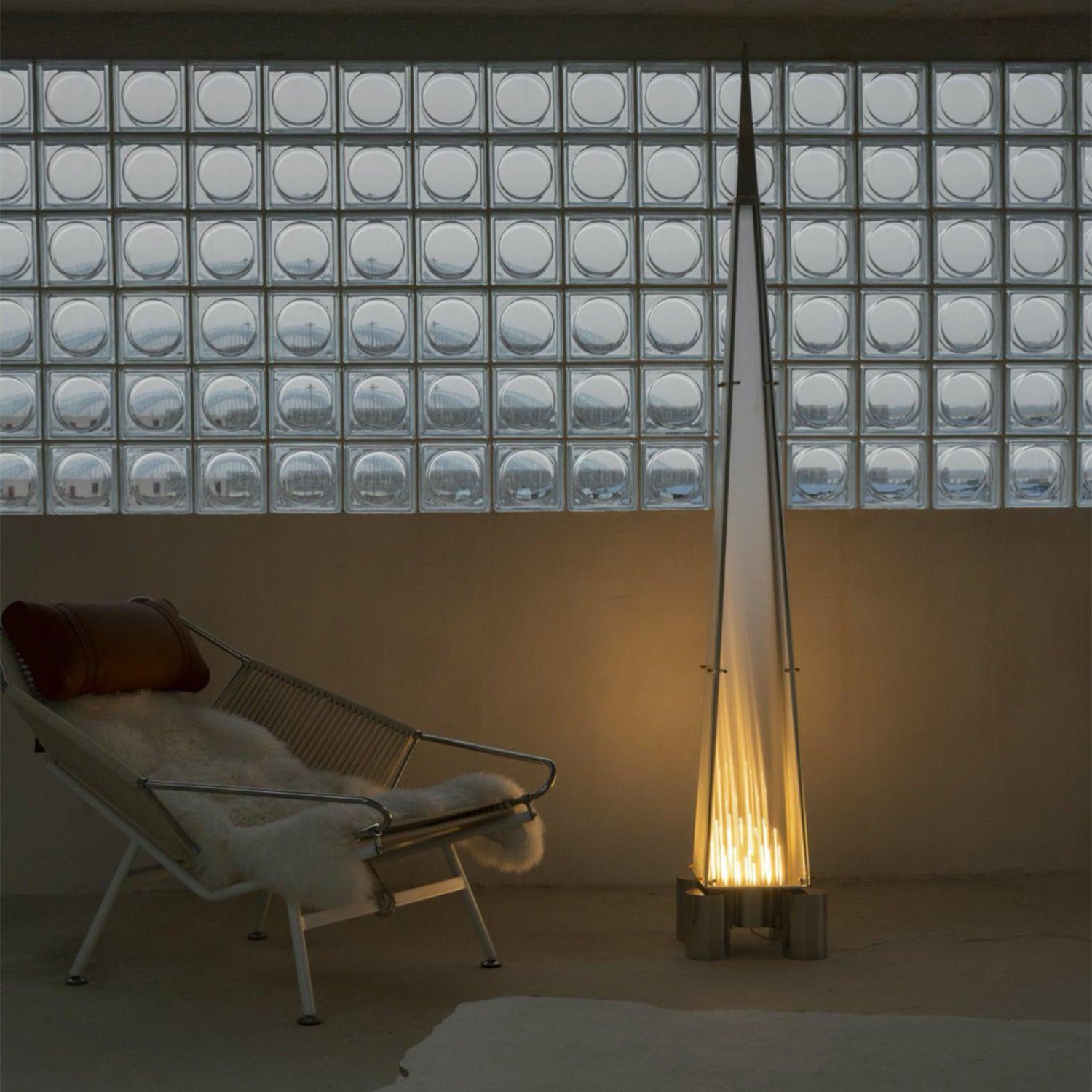 Riley Modern Glass Floor Lamp - Blowlighting