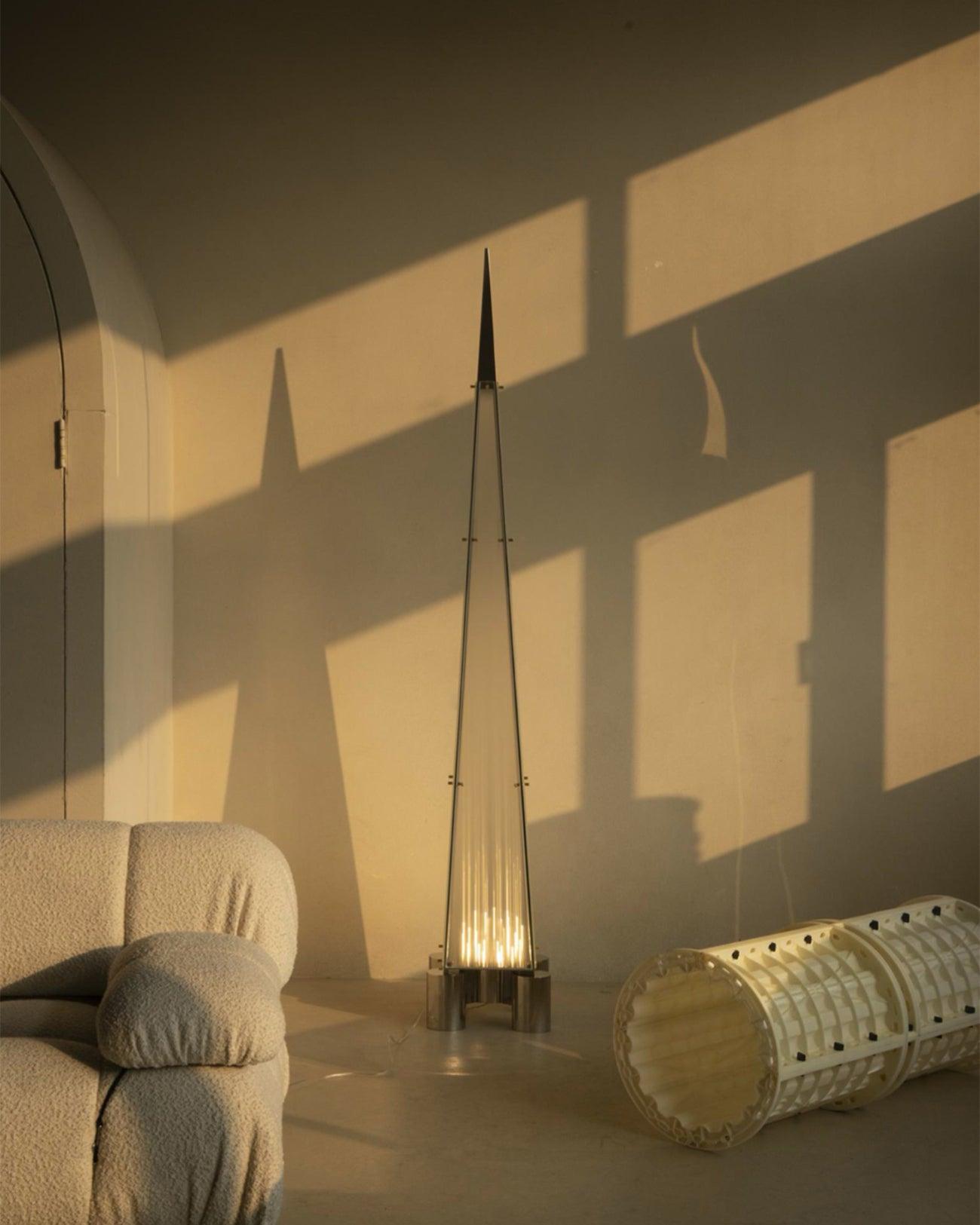 Riley Modern Glass Floor Lamp - Blowlighting