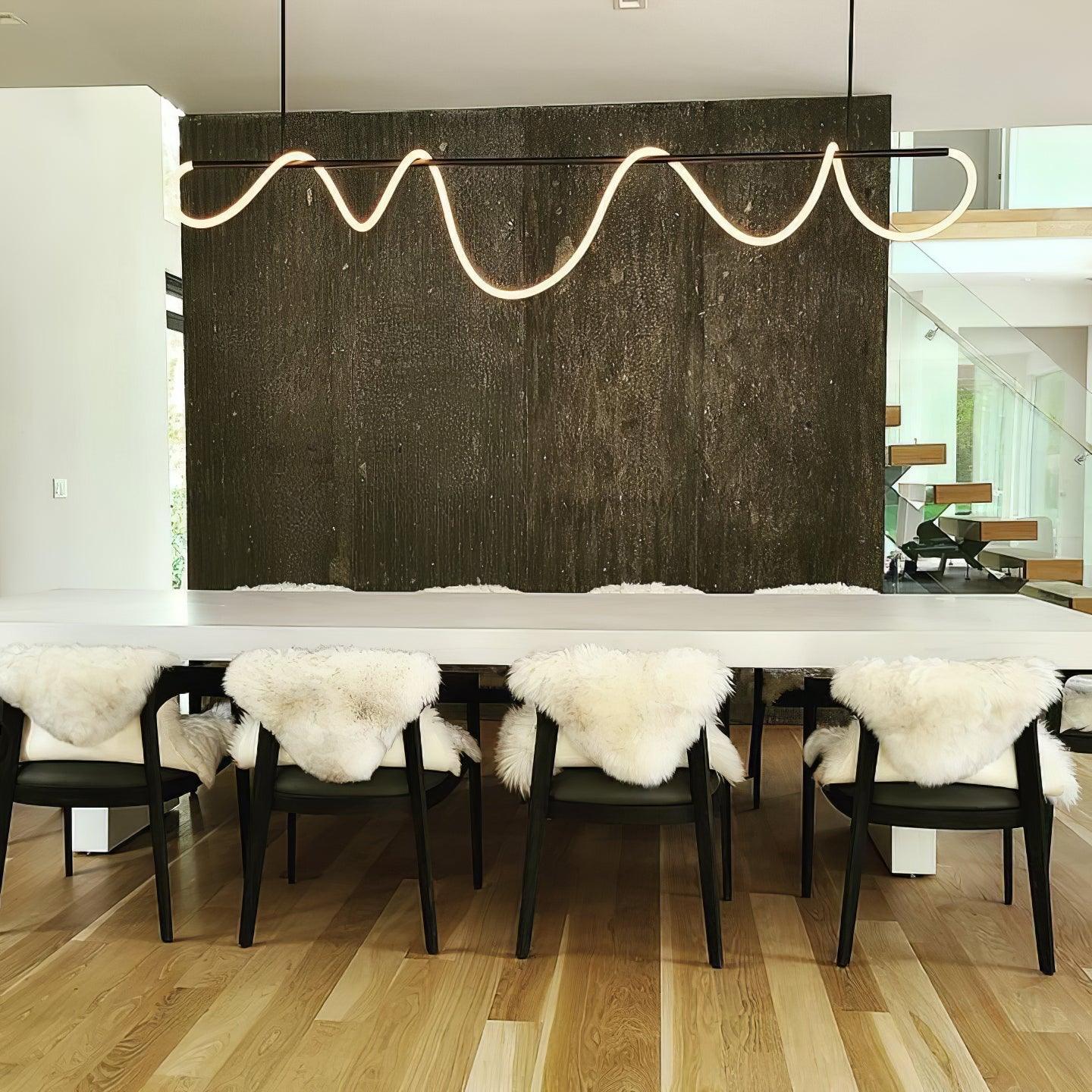 Flexible Linear Curve Chandelier - Blowlighting