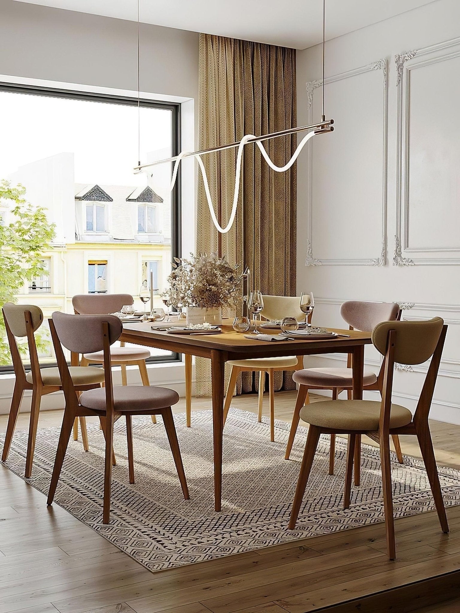 Flexible Linear Curve Chandelier - Blowlighting