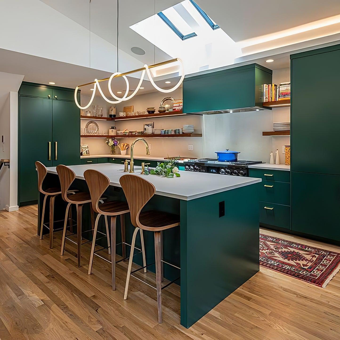 Flexible Linear Curve Chandelier - Blowlighting