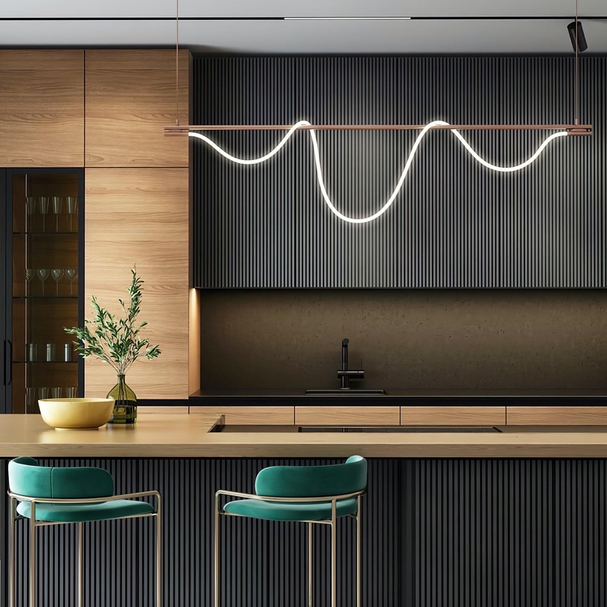 Flexible Linear Curve Chandelier - Blowlighting